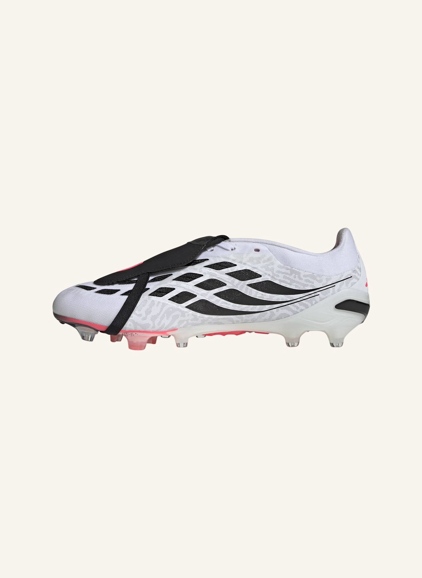adidas PREDATOR PRO FOLD-OVER TONGUE ARTIFICIAL GROUND FOOTBALL BOOTS: WEISS/ NEONORANGE/ SCHWARZ