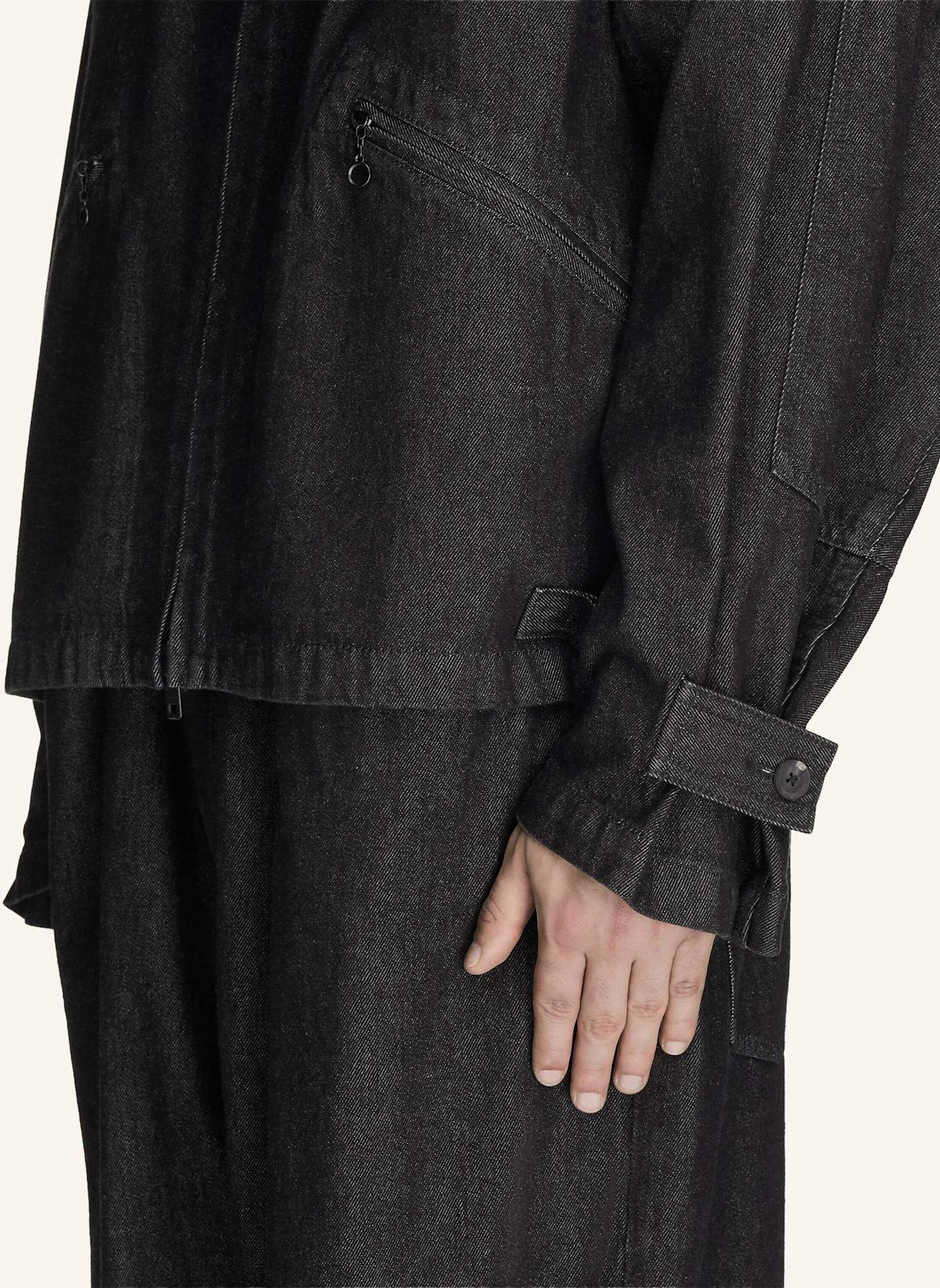 Y-3 Y-3 BLOUSONJACKE, DENIM: SCHWARZ