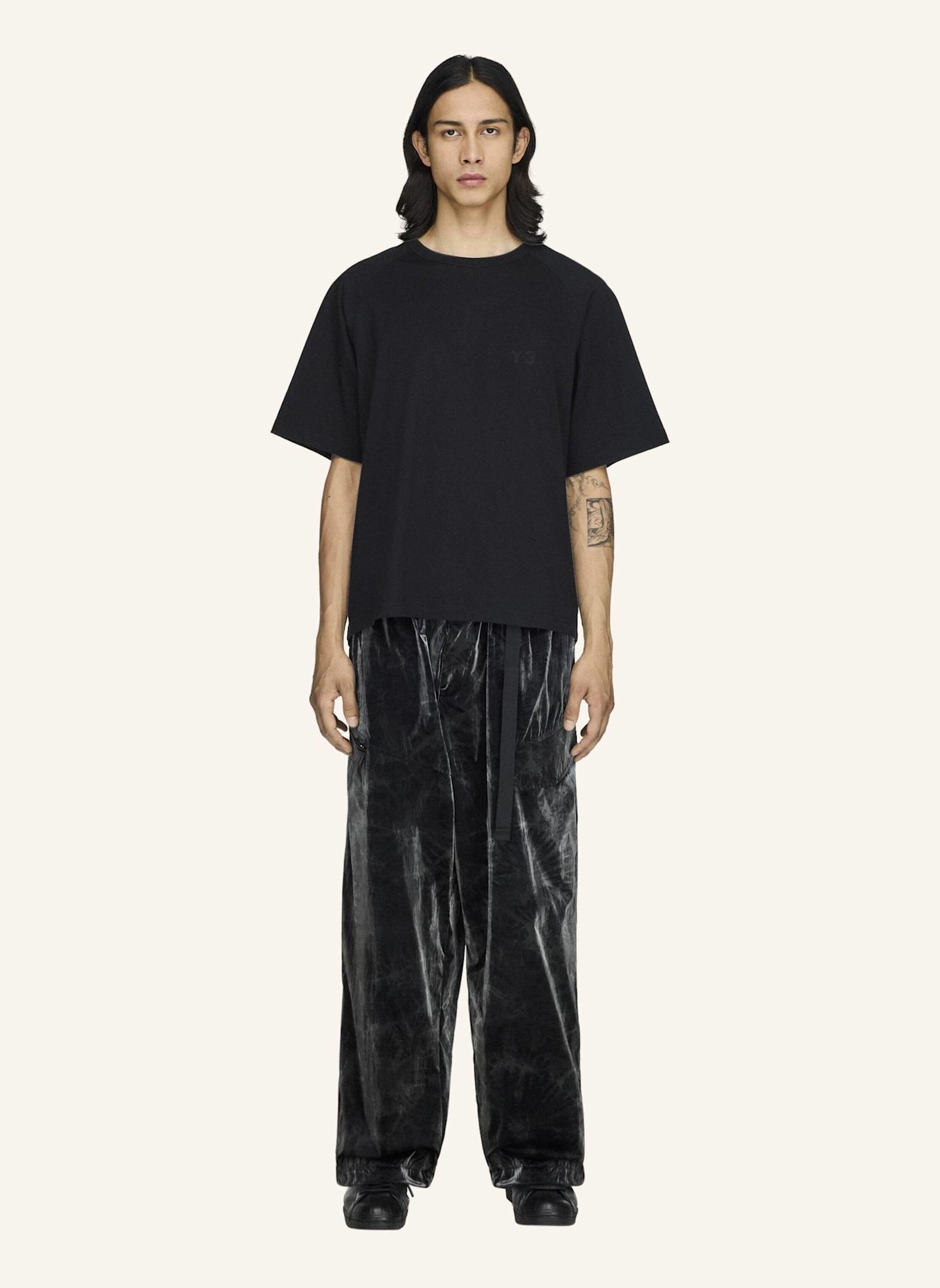 Y-3 Y-3 MARBLE NYLON HOSE, SCHMAL ZULAUFEND: SCHWARZ