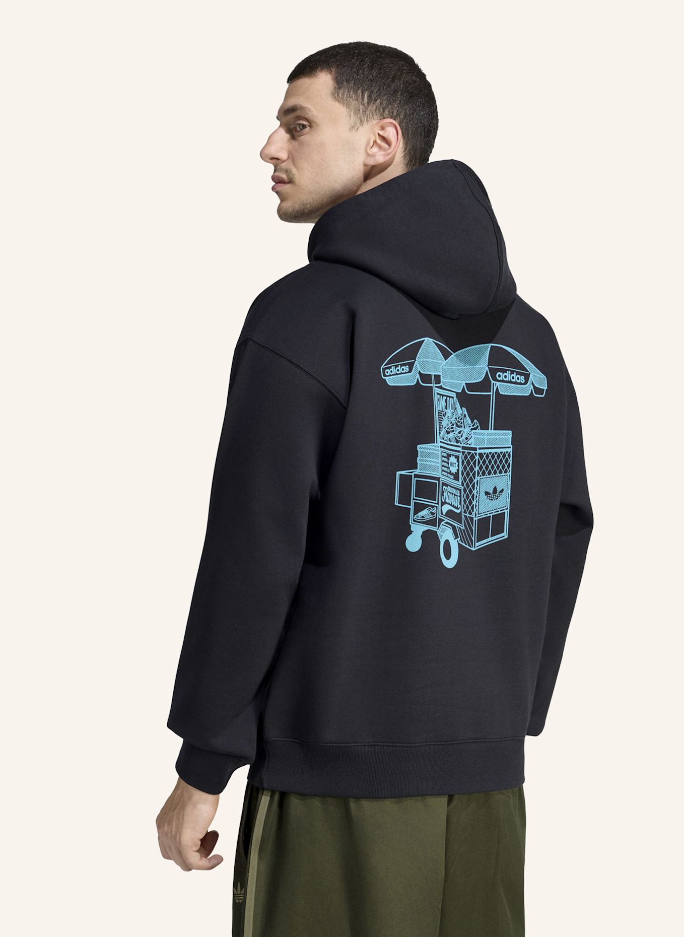 adidas Originals FOOD CART HOODIE: SCHWARZ