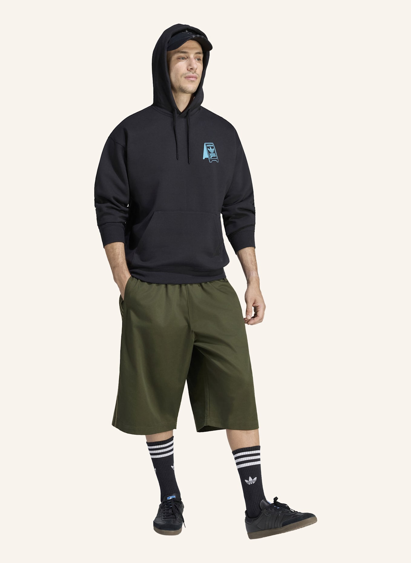 adidas Originals FOOD CART HOODIE: SCHWARZ