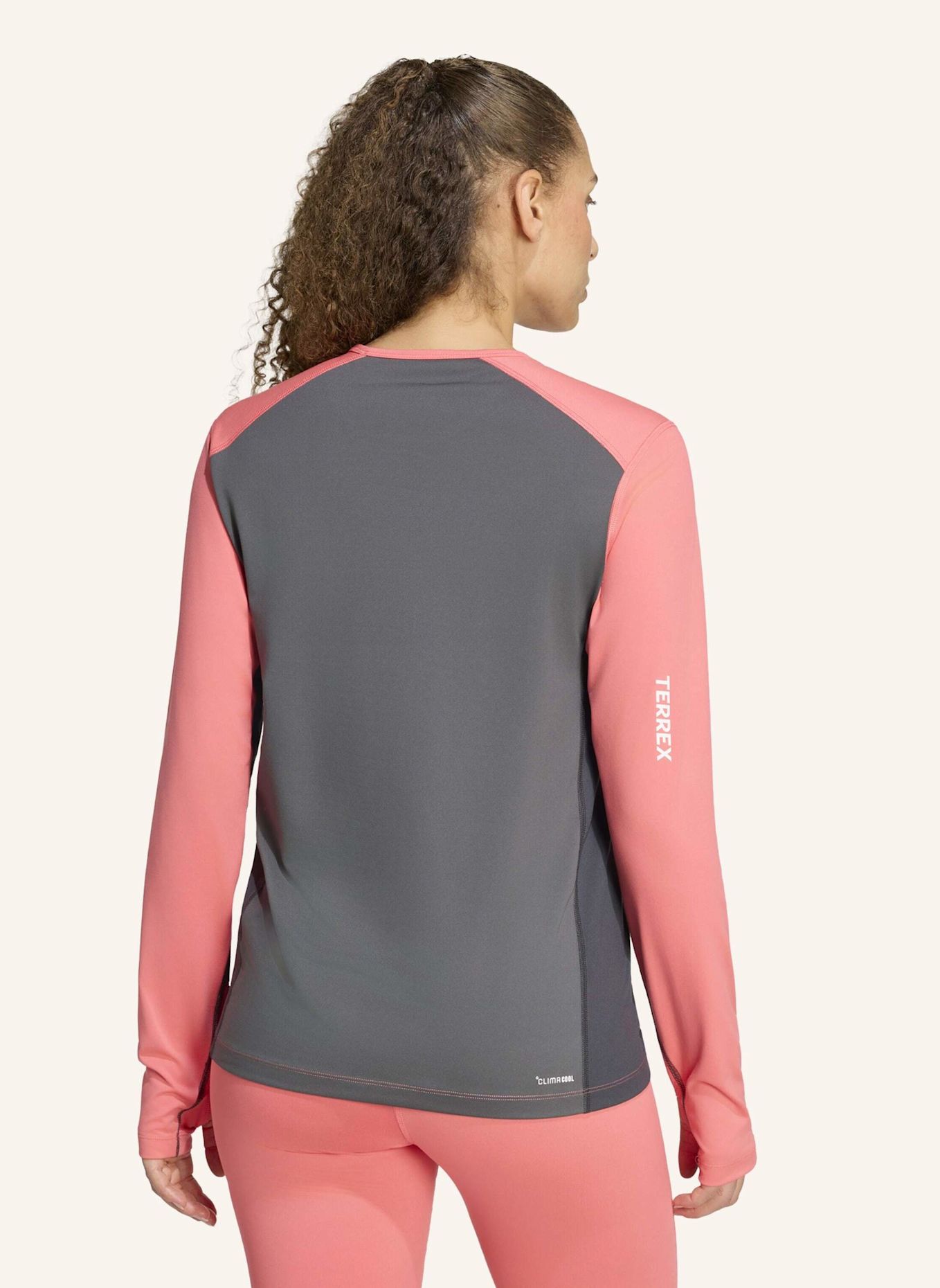 adidas TERREX TERREX MULTI BASELAYER SHIRT, SYNTHETIK: PINK / DUNKELGRAU