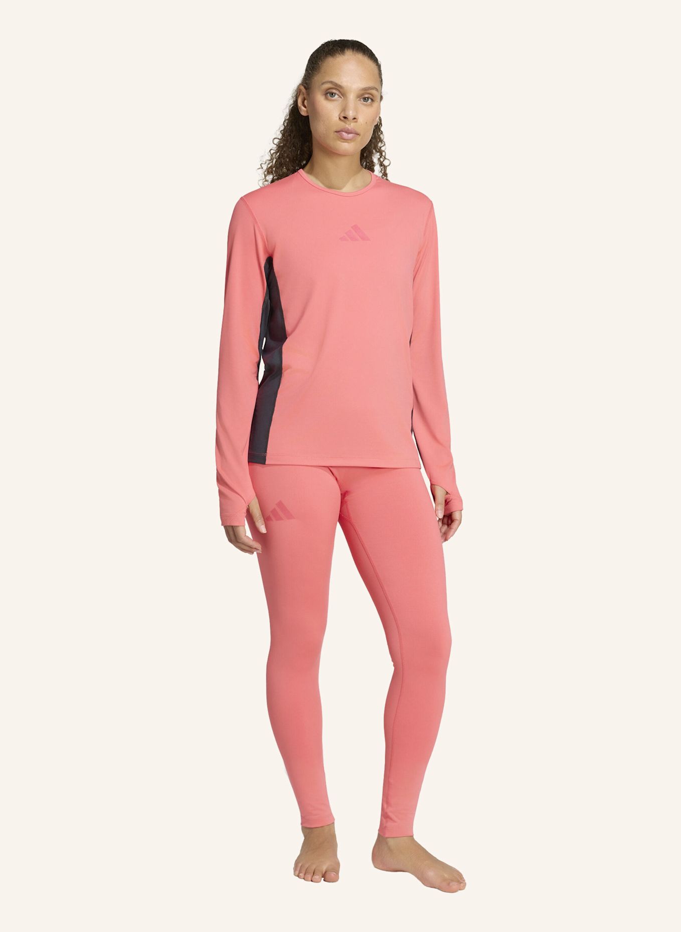 adidas TERREX TERREX MULTI BASELAYER SHIRT, SYNTHETIK: PINK / DUNKELGRAU