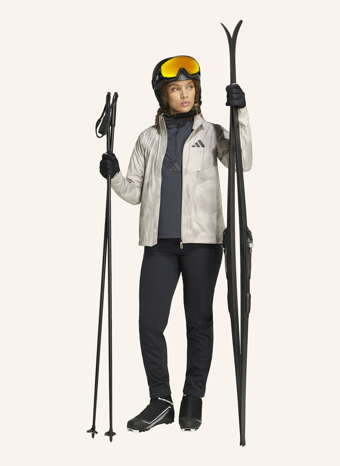 adidas TERREX TERREX XPERIOR CROSSLAUF SKI SOFTSHELL JACKE: BEIGE