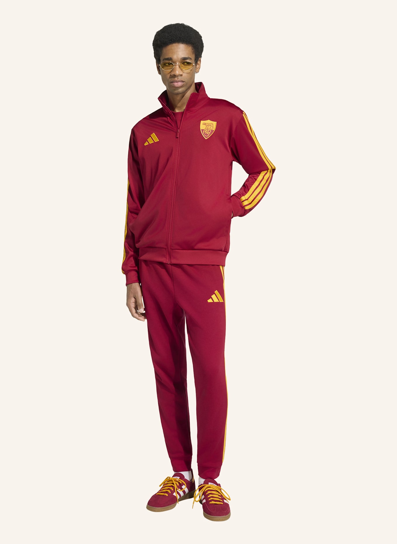 adidas AS ROM DNA TRAININGSJACKE: ROT