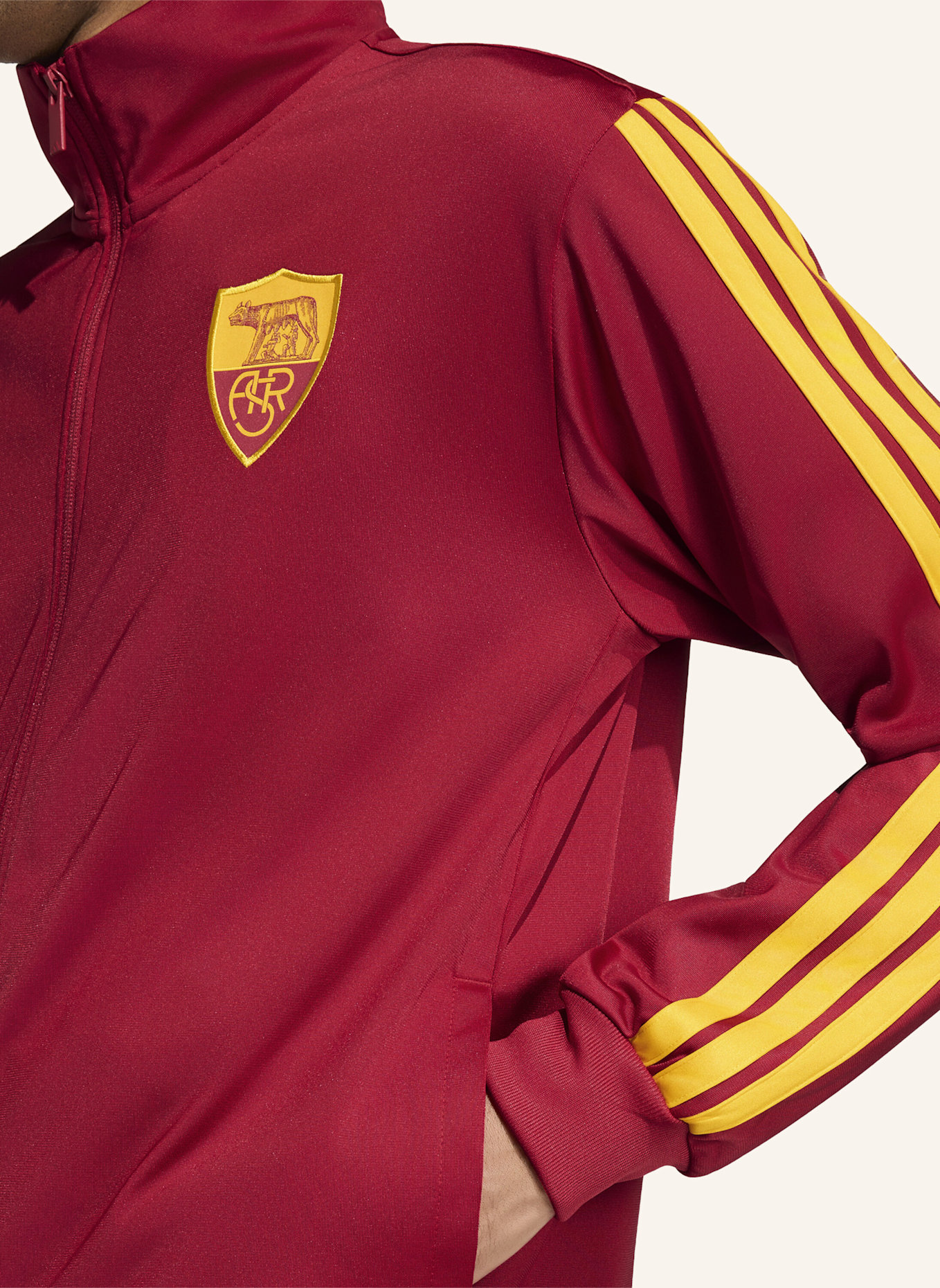 adidas AS ROM DNA TRAININGSJACKE: ROT