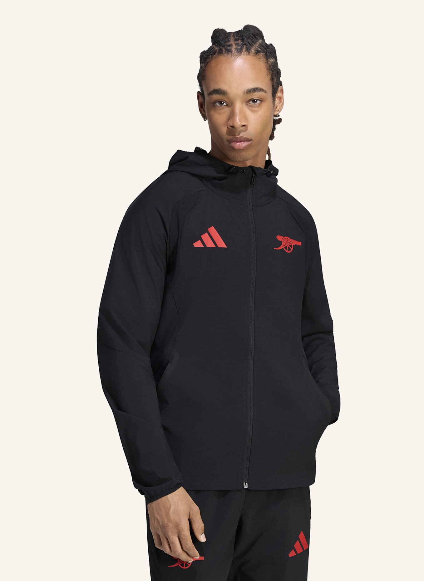 adidas ARSENAL FC TIRO TRAVEL WINDBREAKER: SCHWARZ