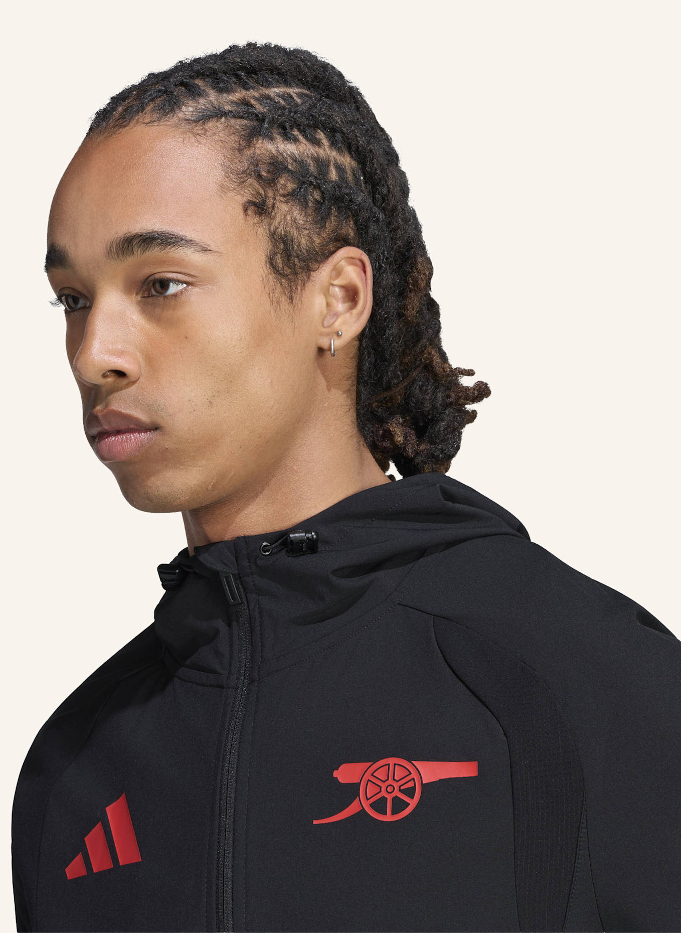 adidas ARSENAL FC TIRO TRAVEL WINDBREAKER: SCHWARZ