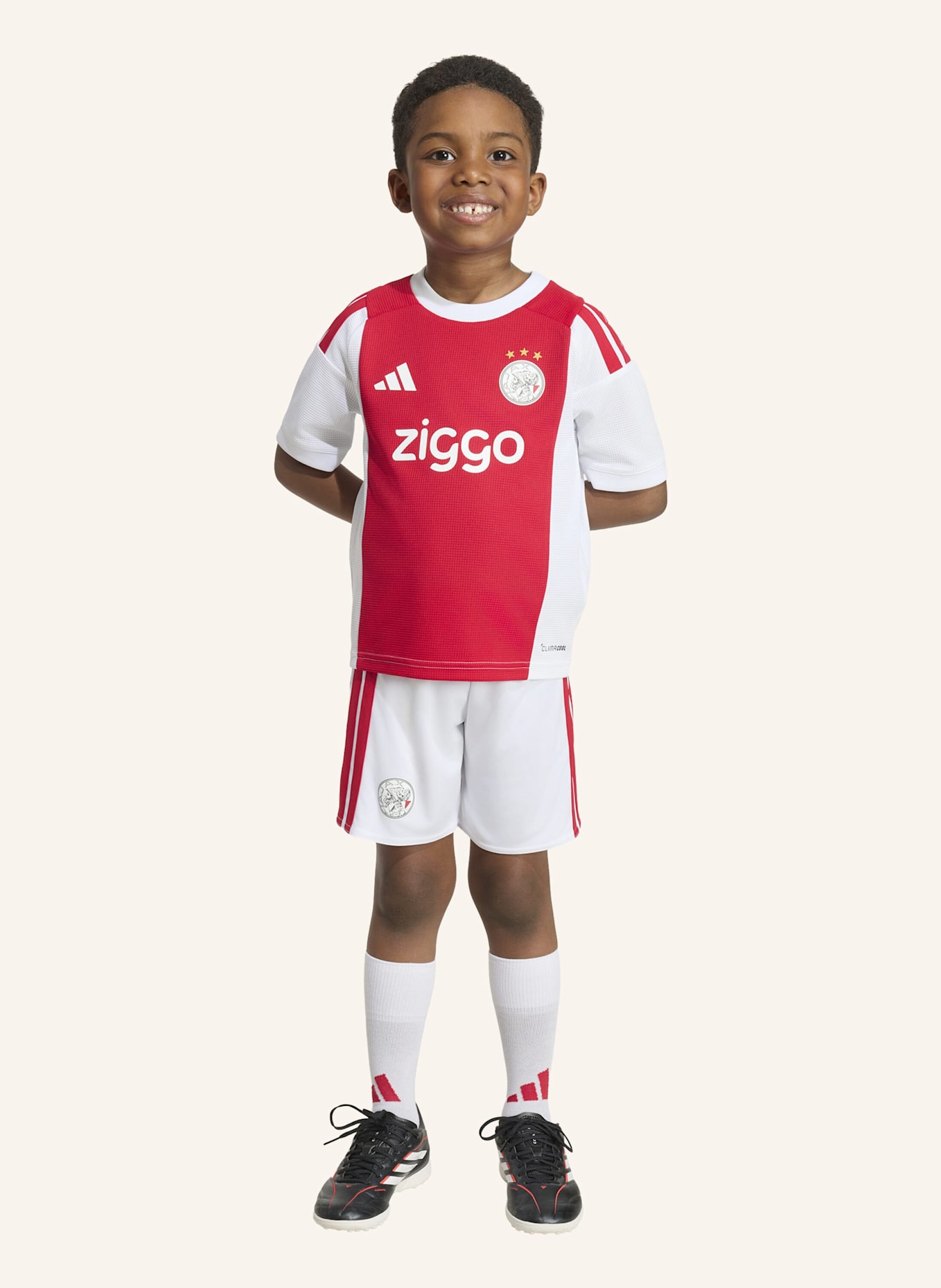 adidas AJAX 26/27 KIDS HEIMAUSRÜSTUNG: WEISS