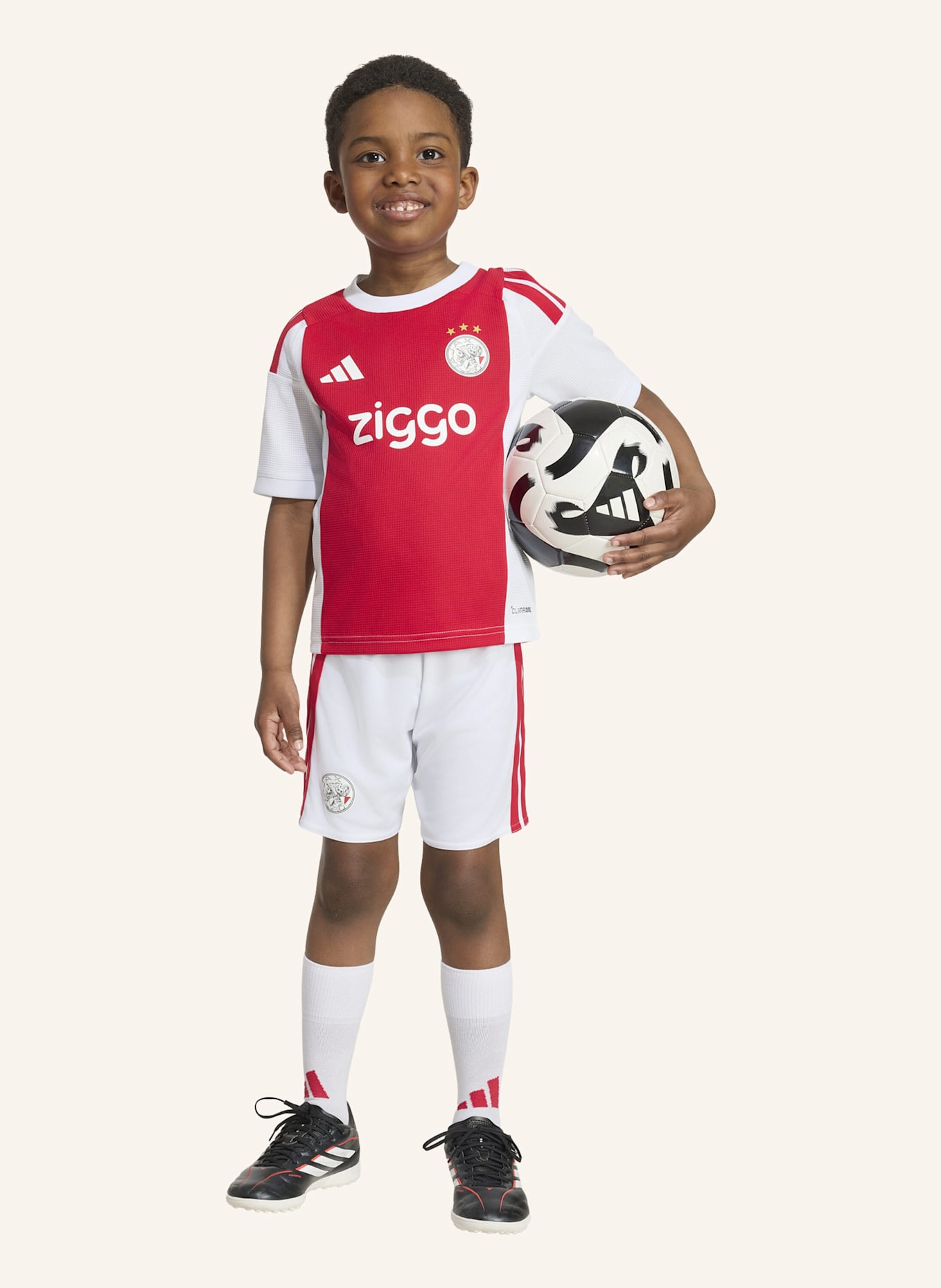 adidas AJAX 26/27 KIDS HEIMAUSRÜSTUNG: WEISS
