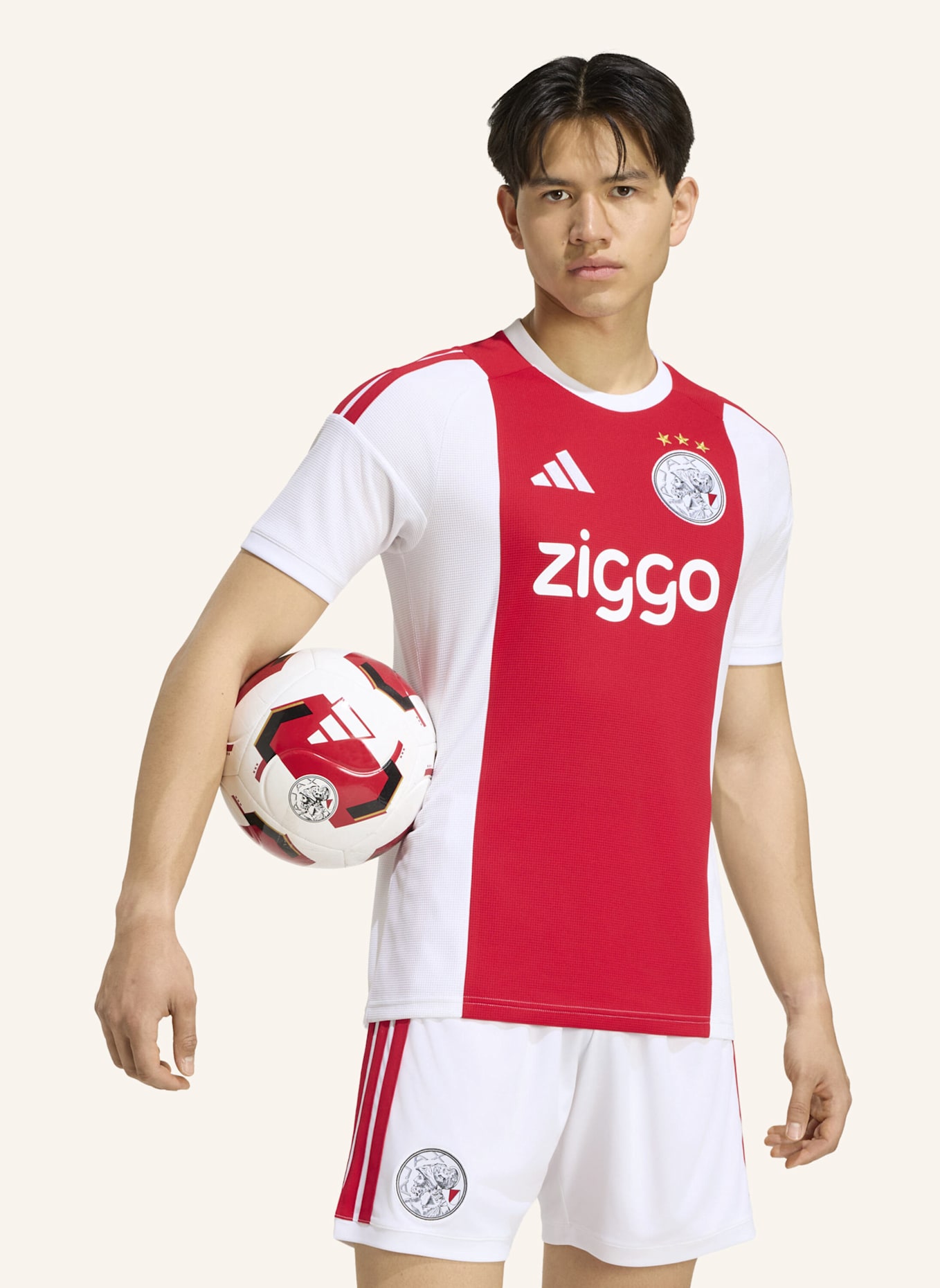 adidas AJAX AMSTERDAM 26/27 HEIMTRIKOT: WEISS