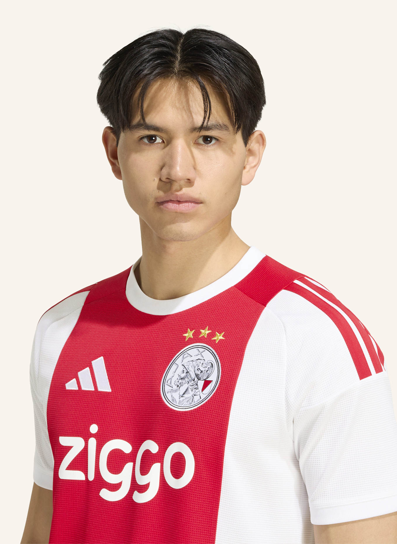adidas AJAX AMSTERDAM 26/27 HEIMTRIKOT: WEISS