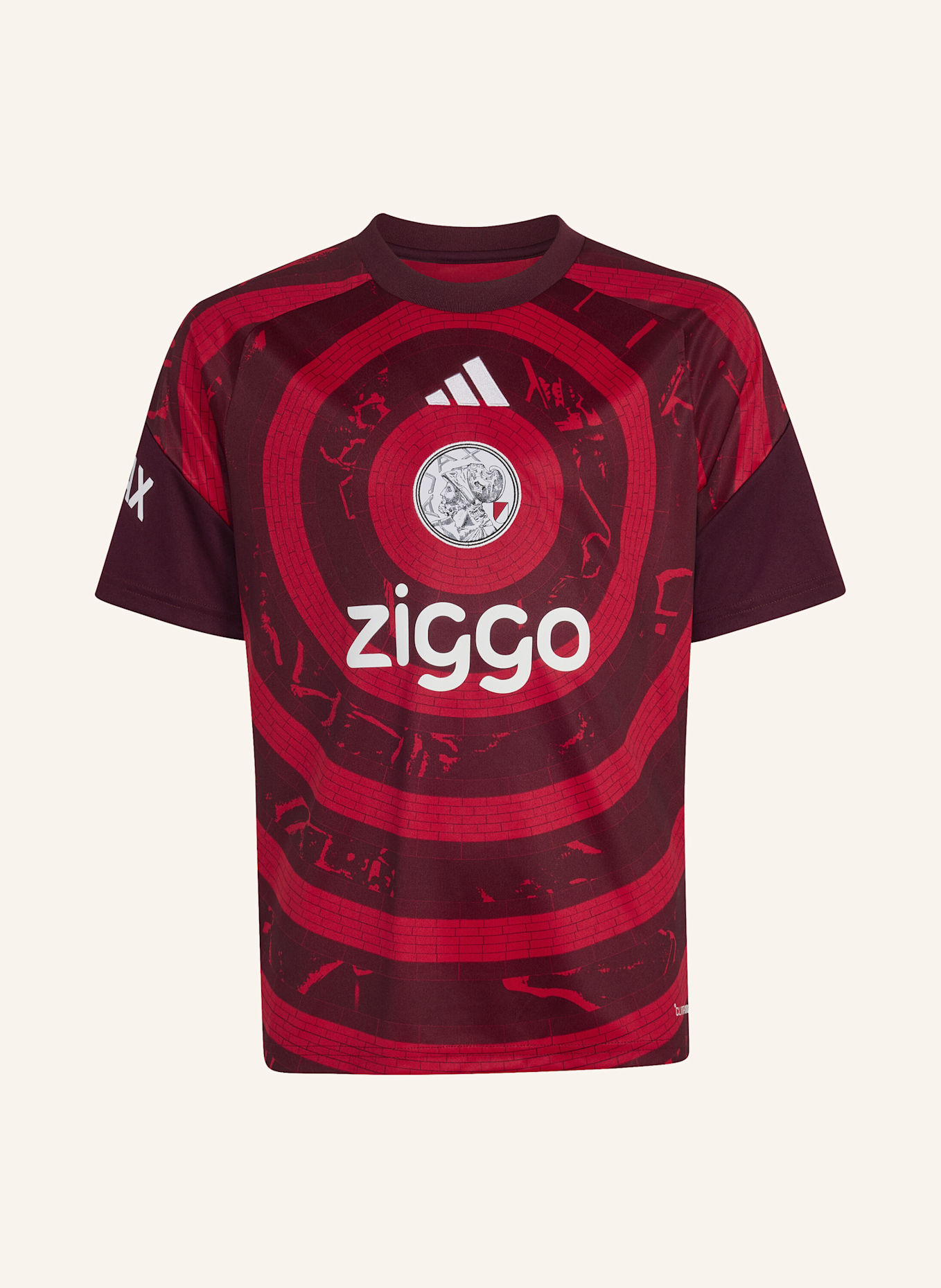 adidas AJAX 26/27 KIDS PRE-MATCH SHIRT: ROT