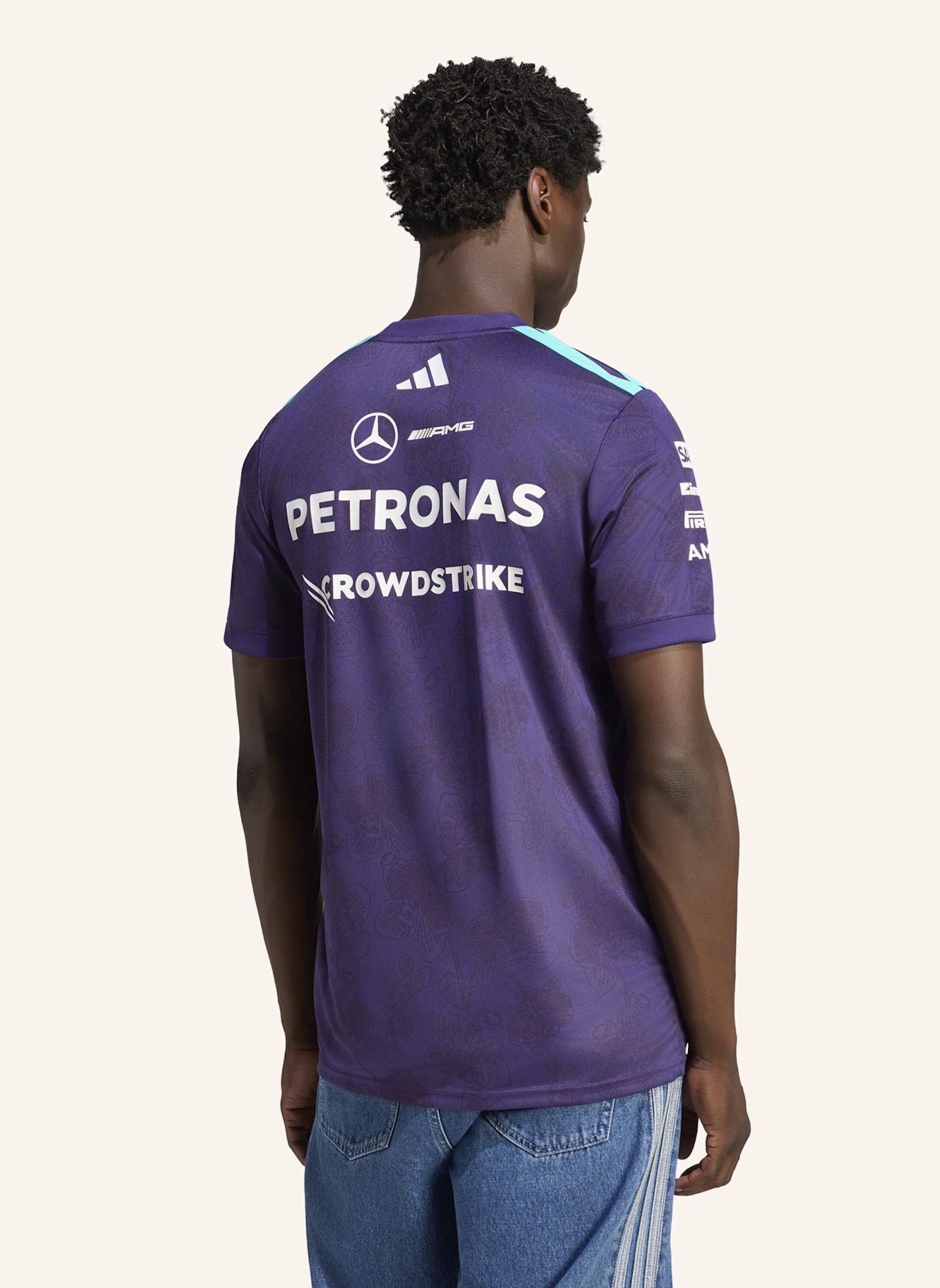 adidas MERCEDES AMG PETRONAS FORMULA 1 TEAM VANDA BLOOM FAHRERTRIKOT: LILA