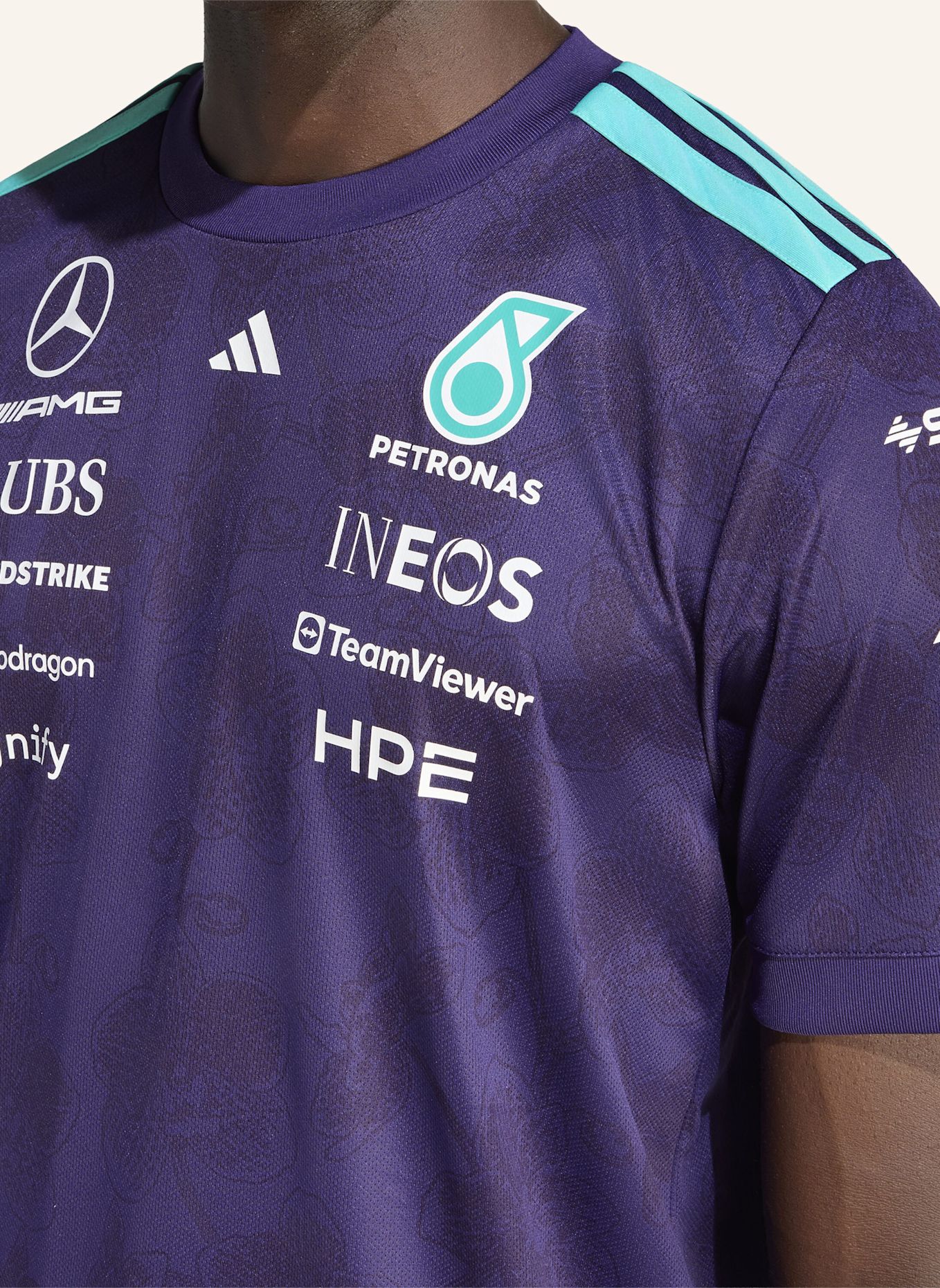 adidas MERCEDES AMG PETRONAS FORMULA 1 TEAM VANDA BLOOM FAHRERTRIKOT: LILA