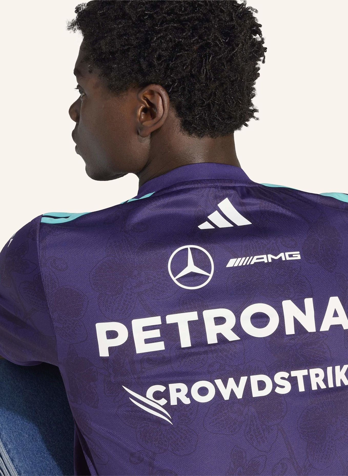 adidas MERCEDES AMG PETRONAS FORMULA 1 TEAM VANDA BLOOM FAHRERTRIKOT: LILA
