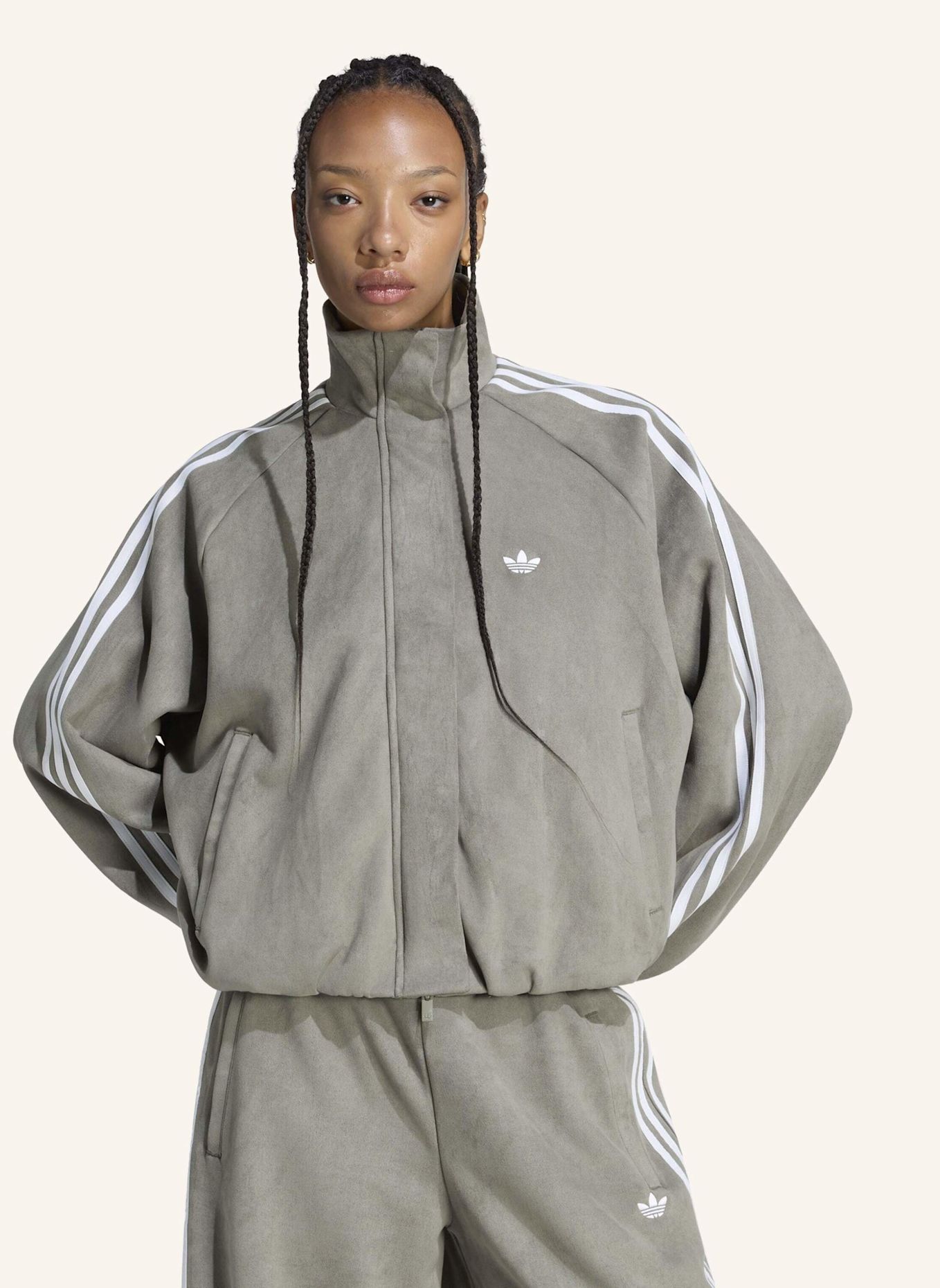 adidas Originals ADILENIUM SEASON 6 TRACK TOP, KUNSTWILDLEDER: GRÜN