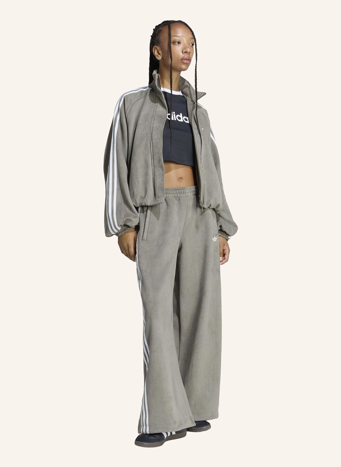 adidas Originals ADILENIUM SEASON 6 TRACK TOP, KUNSTWILDLEDER: GRÜN