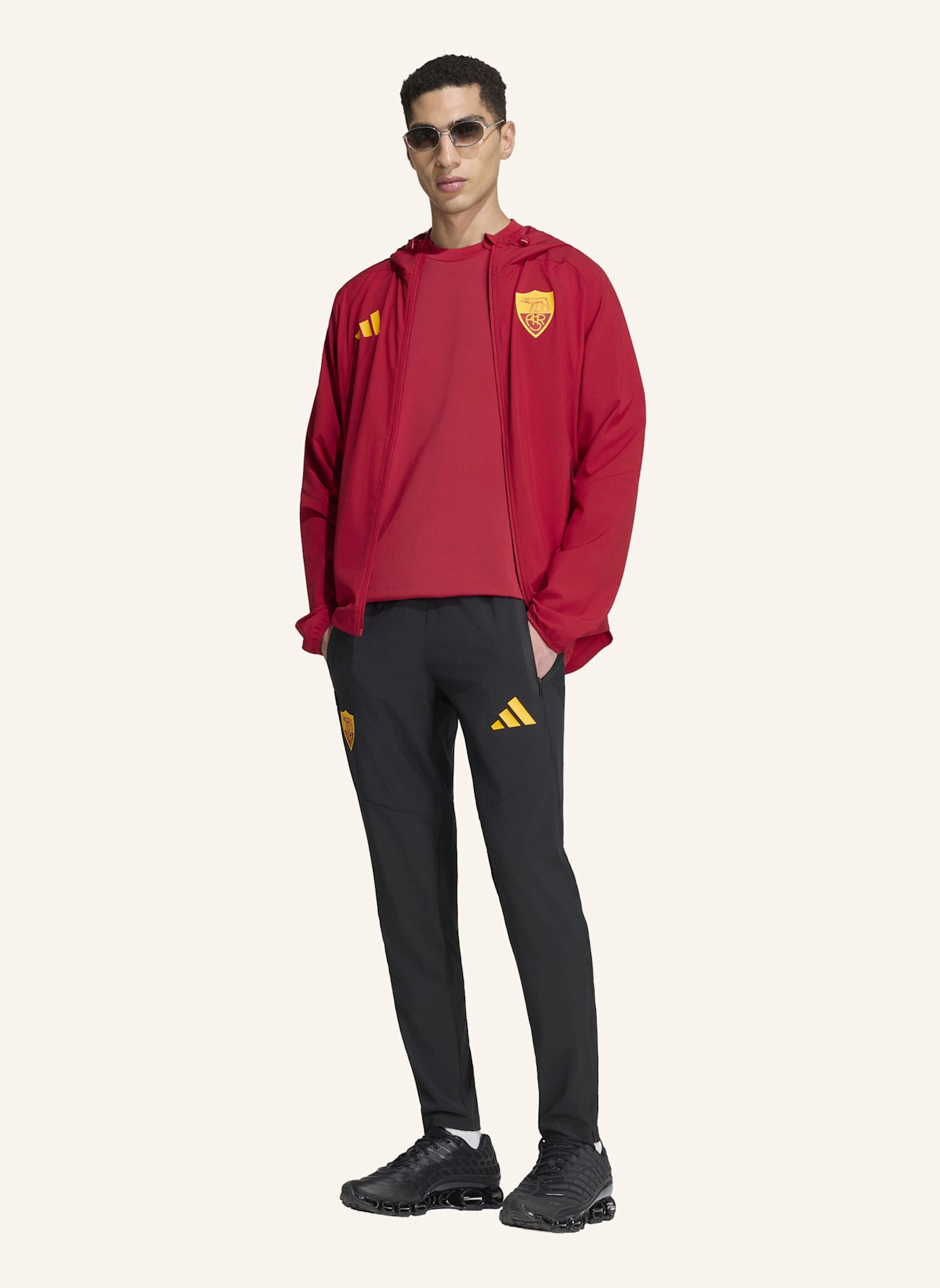adidas AS ROM TIRO REISEHOSE: SCHWARZ