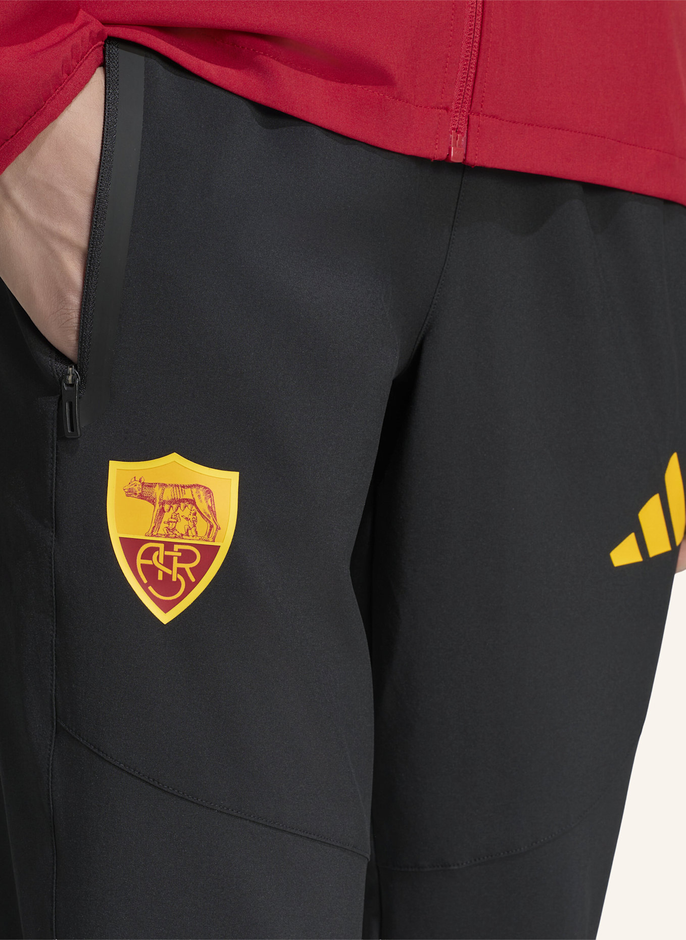 adidas AS ROM TIRO REISEHOSE: SCHWARZ