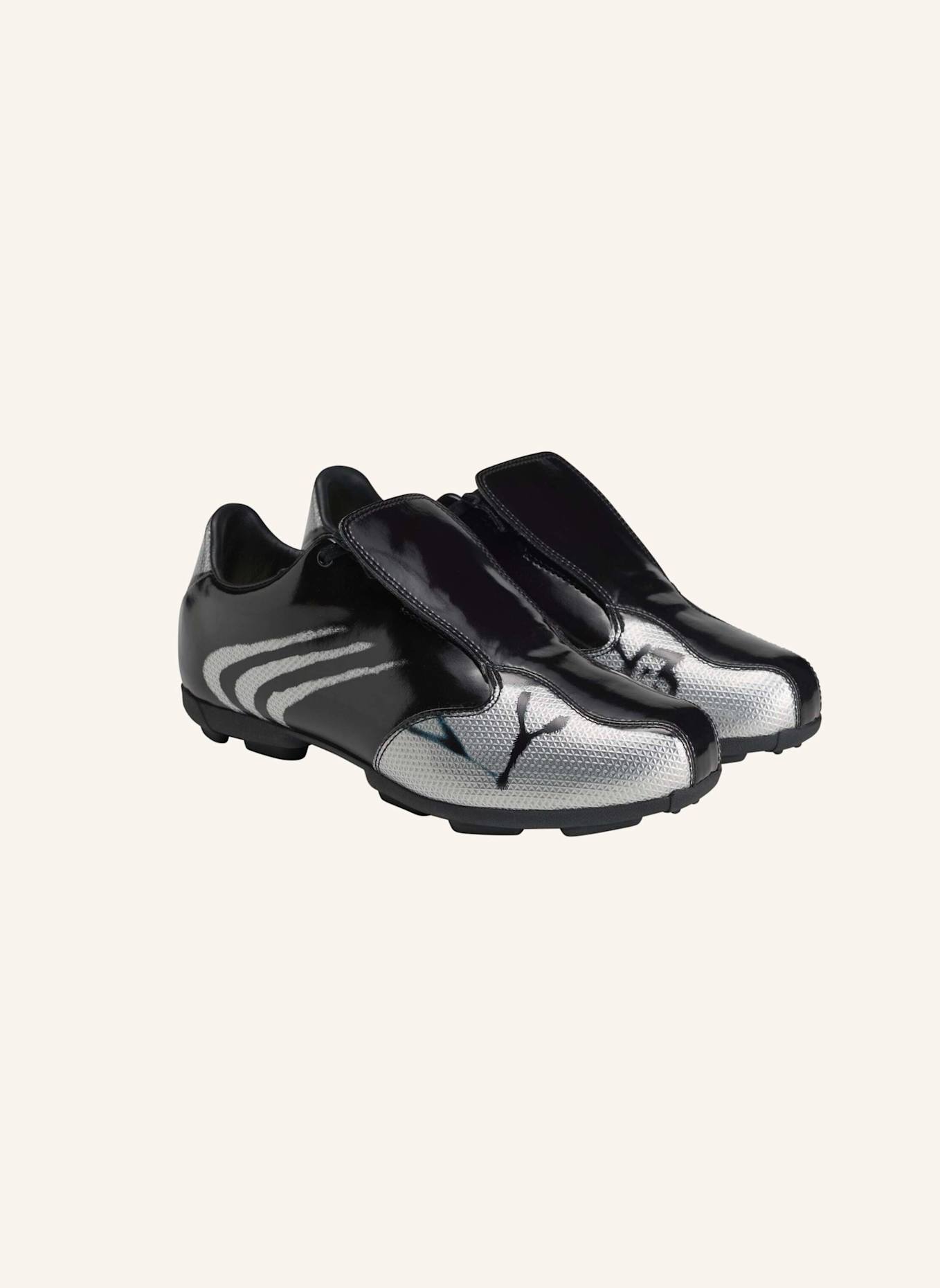 Y-3 Y-3 F50 AOP SCHUH: SILBER/ SCHWARZ