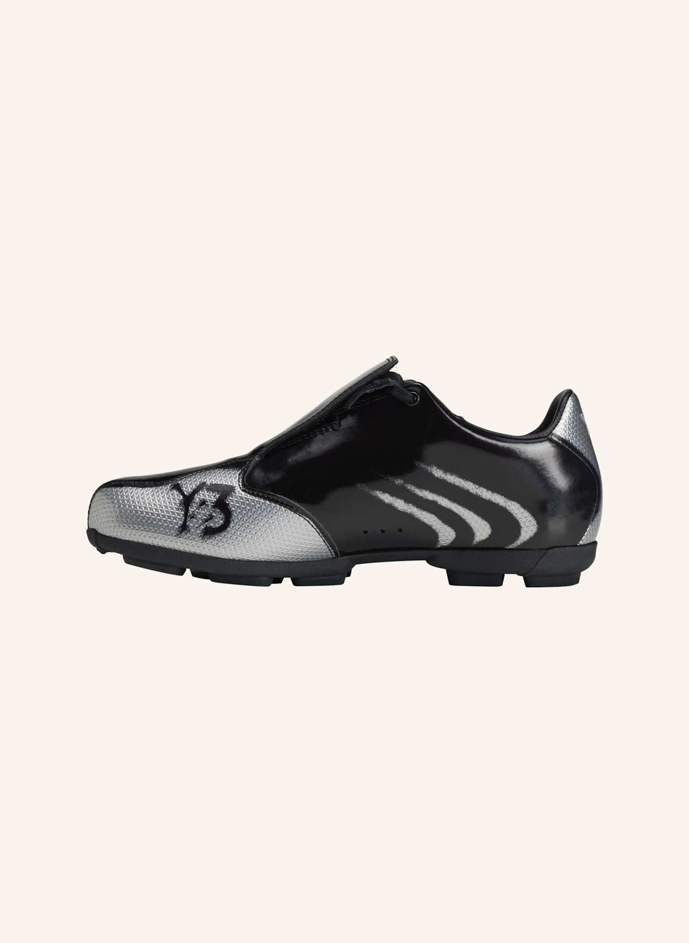 Y-3 Y-3 F50 AOP SCHUH: SILBER/ SCHWARZ