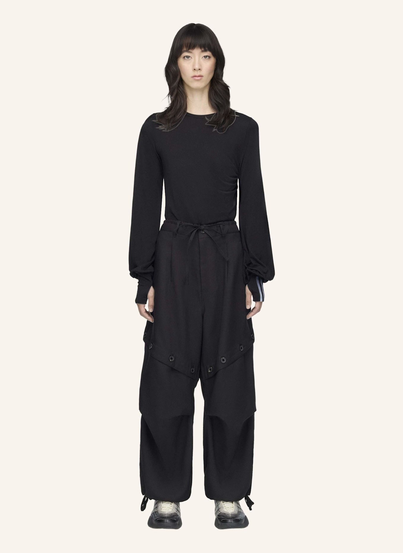 Y-3 Y-3 SPORT UNIFORM ADAPTIVE 3-STREIFEN TRAININGSHOSE: SCHWARZ