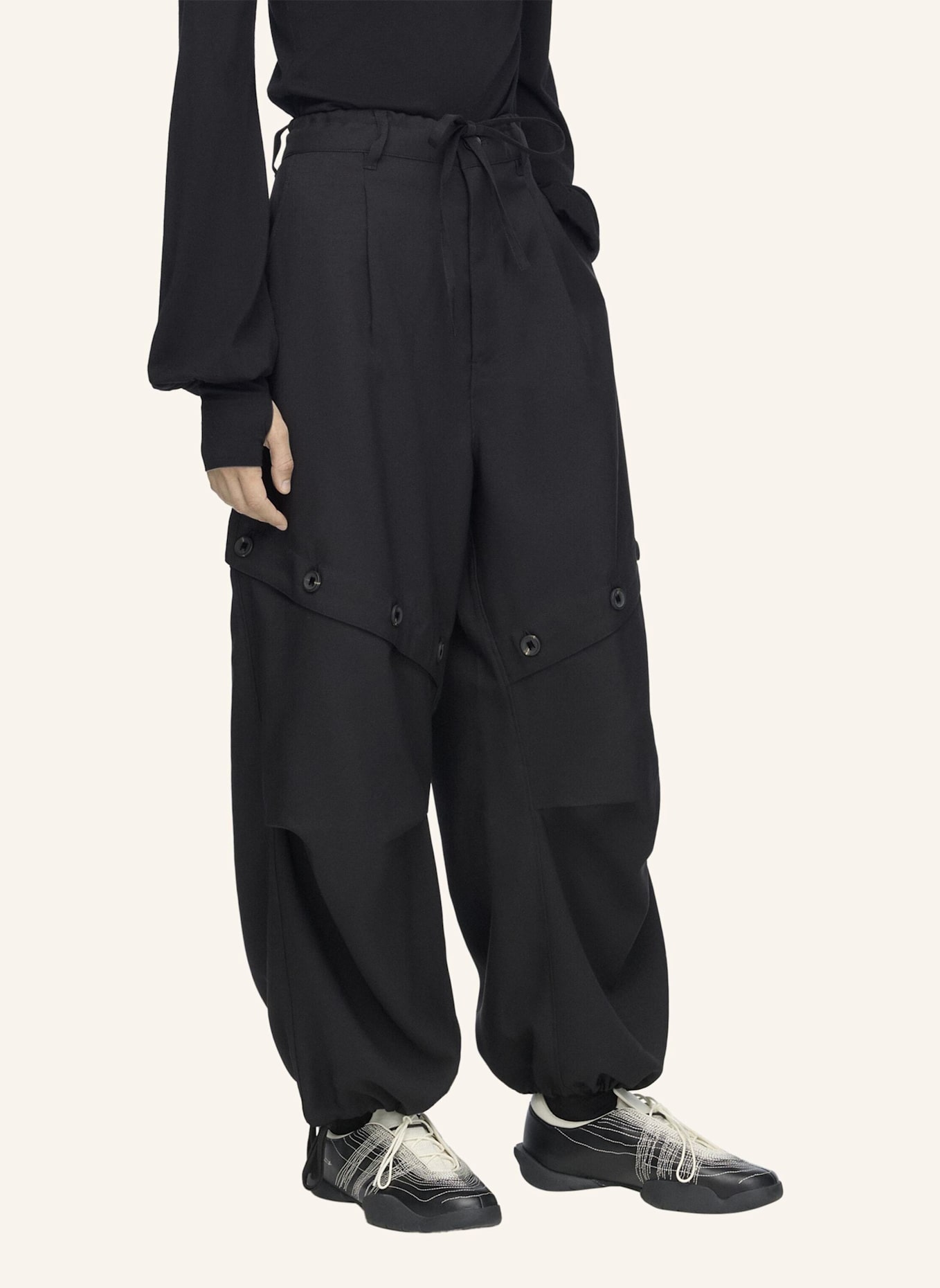 Y-3 Y-3 SPORT UNIFORM ADAPTIVE 3-STREIFEN TRAININGSHOSE: SCHWARZ