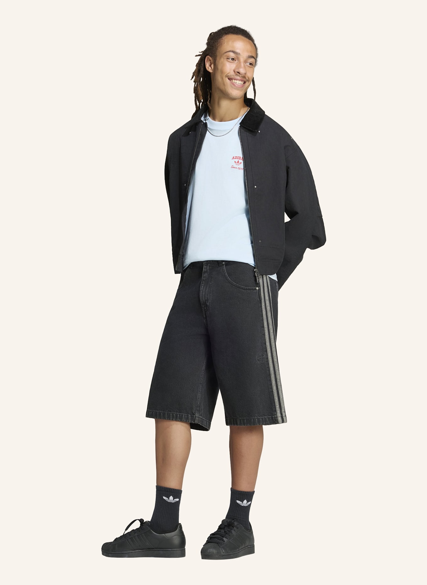 adidas Originals BOOTS GRAFIK T-SHIRT: BLAU