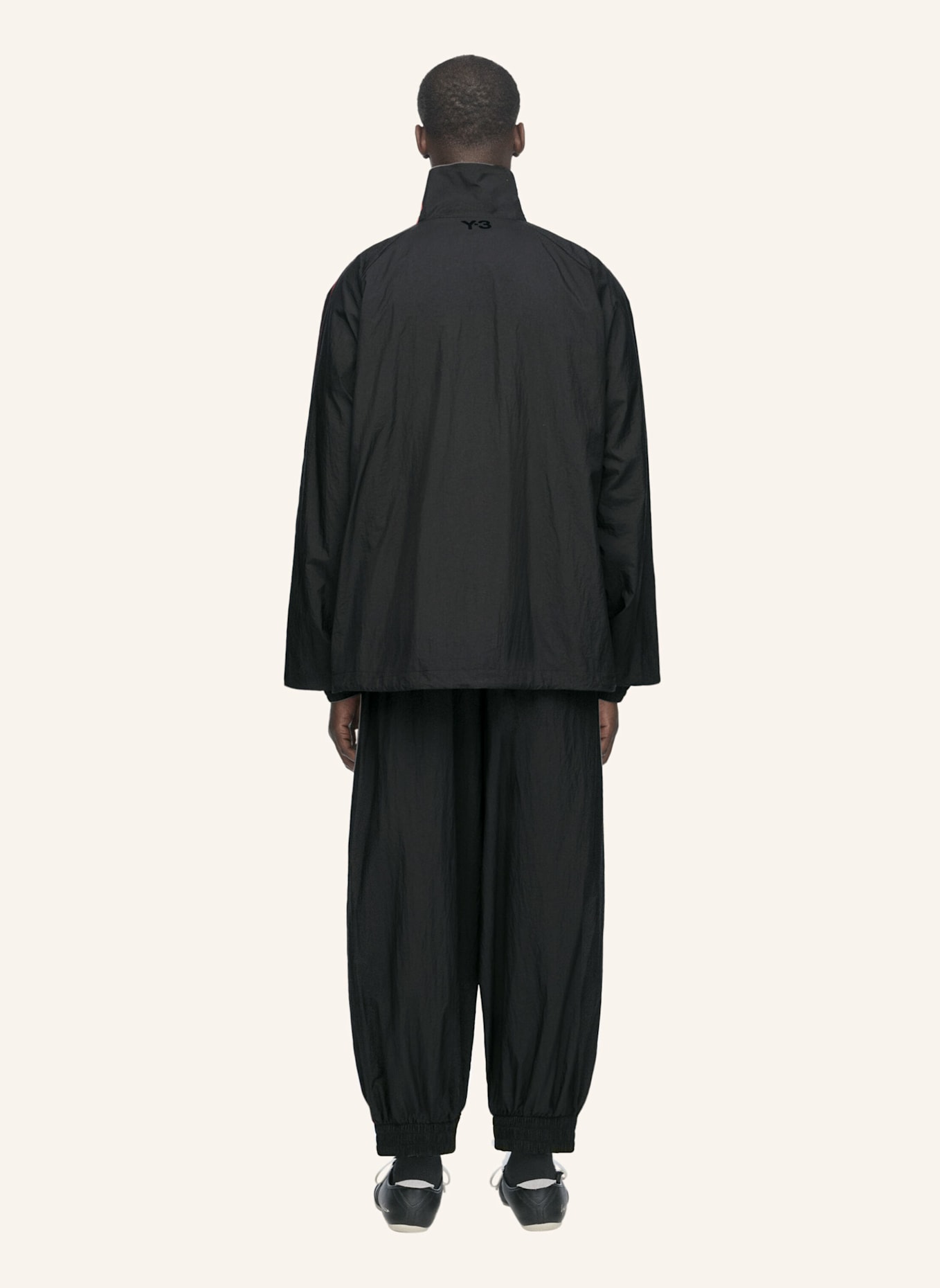 Y-3 Y-3 3-STREIFEN-NYLON-TRAININGSJACKE MIT FARBVERLAUF: SCHWARZ