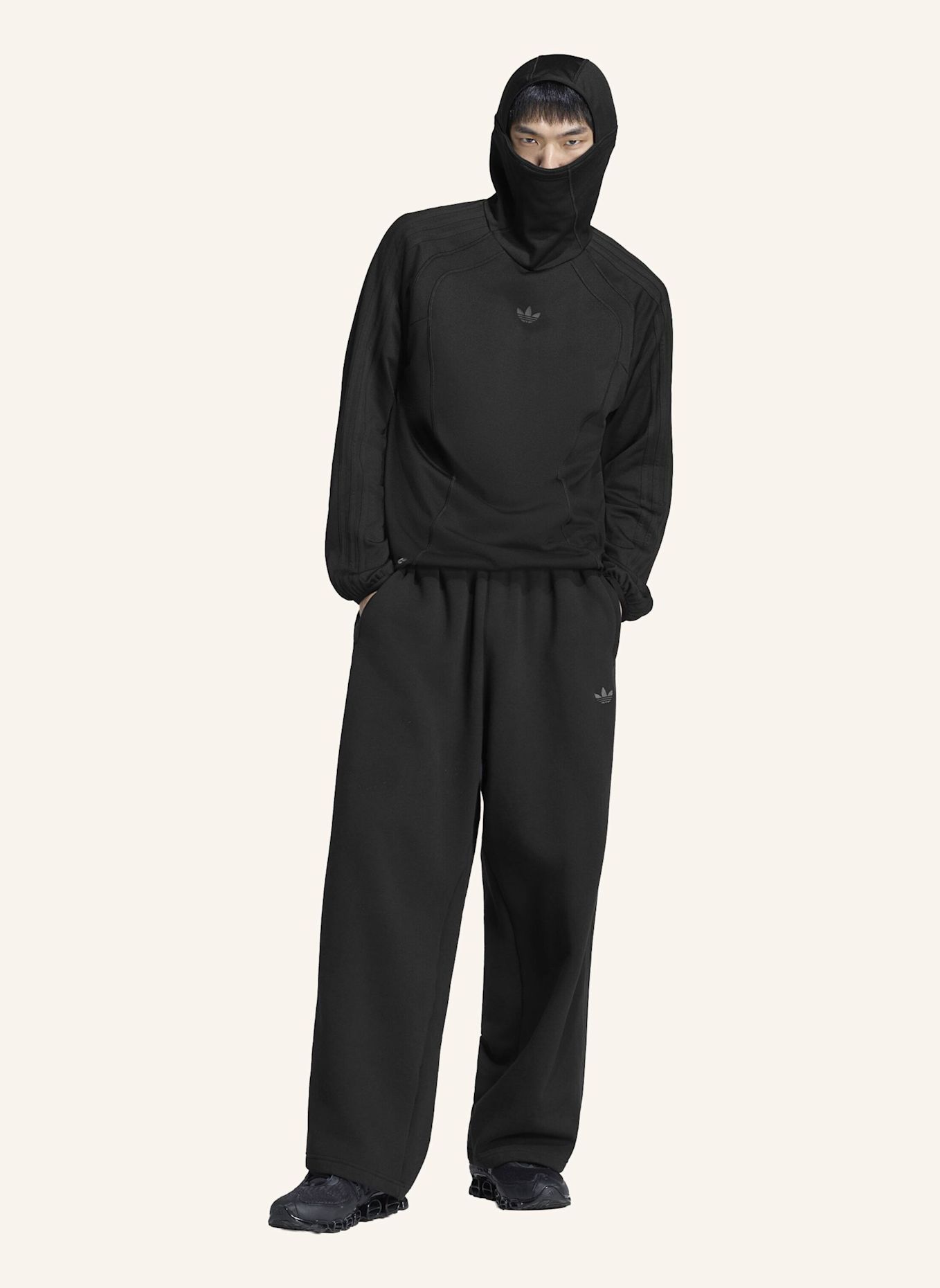 adidas Originals TEAMGEIST 26 CUTLINE BALAKLAVA HOODIE: SCHWARZ