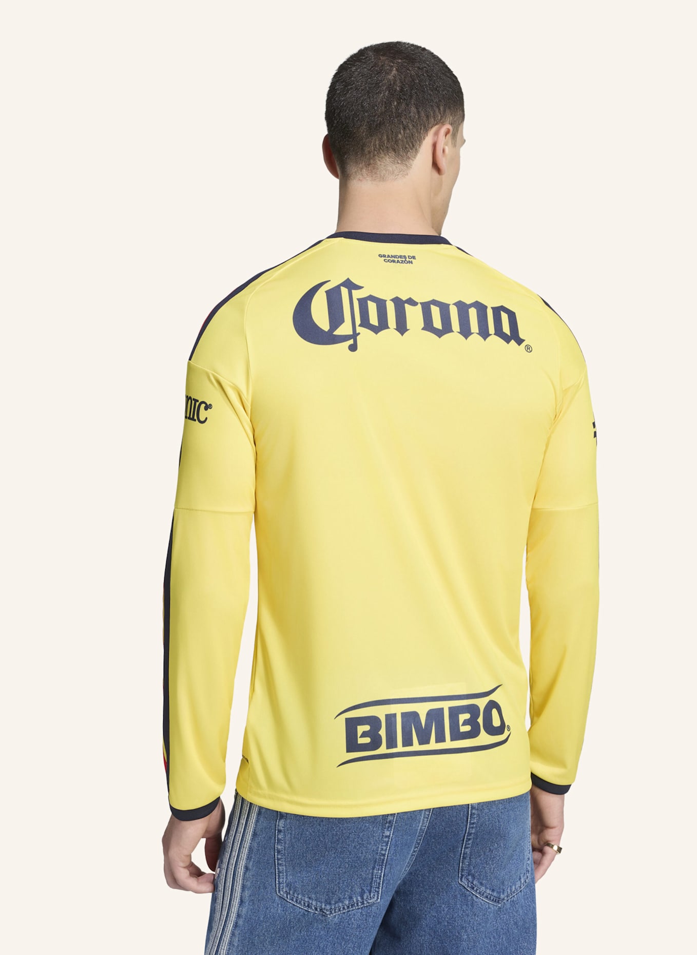adidas CLUB AMERICA 26/27 HEIMTRIKOT, LANGÄRMELIG: GELB/ BLAU