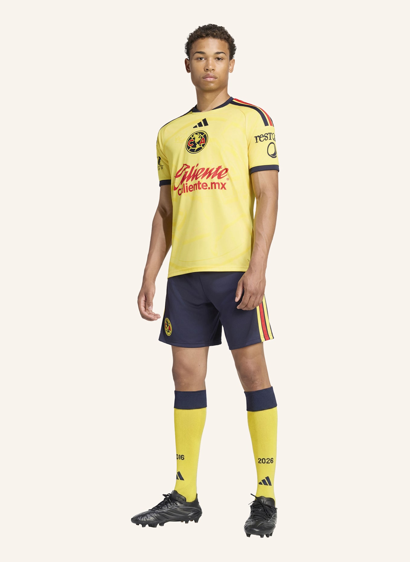 adidas CLUB AMERICA 26/27 HEIMTRIKOT: GELB/ BLAU