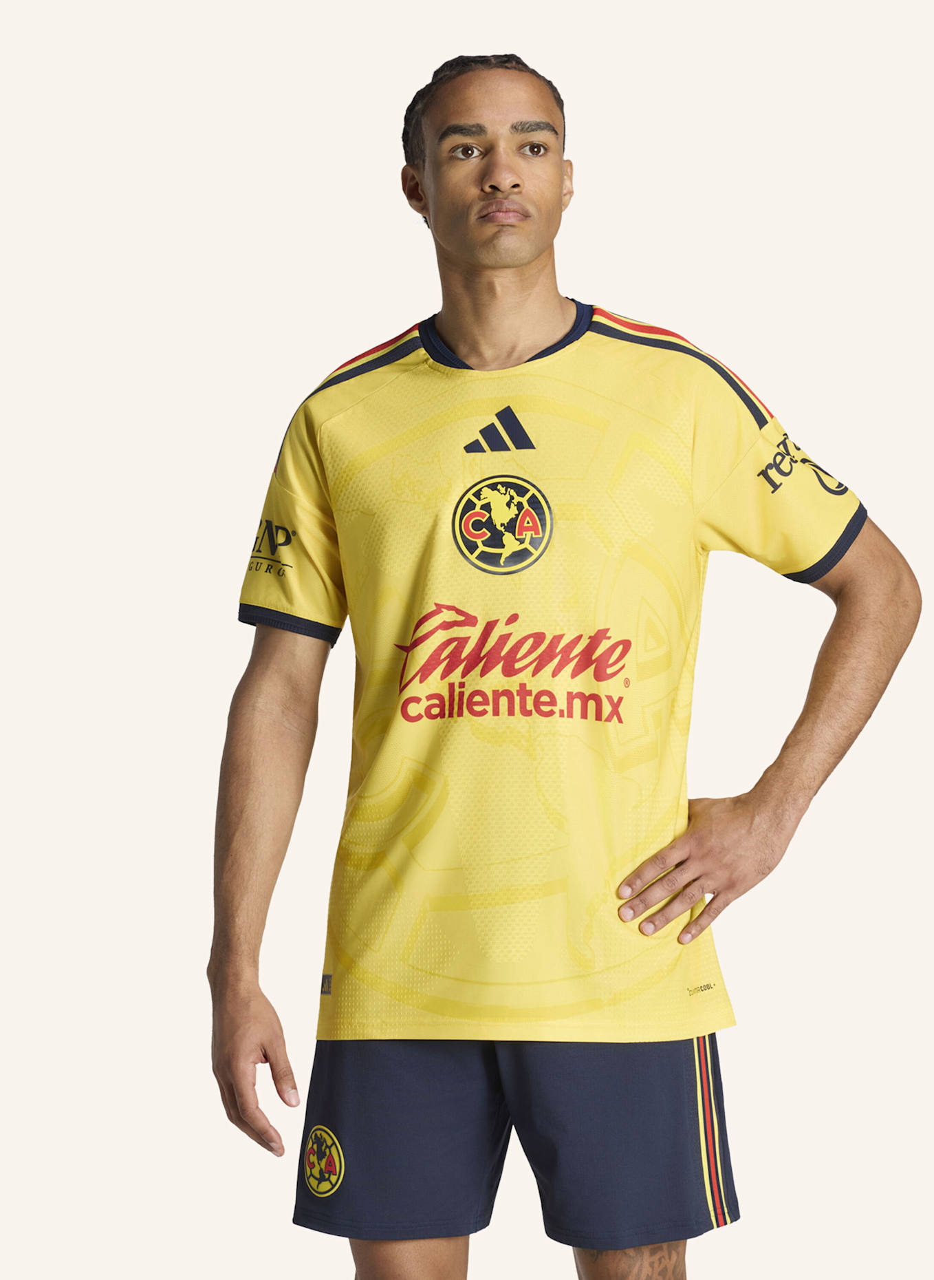 adidas CLUB AMÉRICA 26/27 AUTHENTIC HEIMTRIKOT: GELB/ BLAU