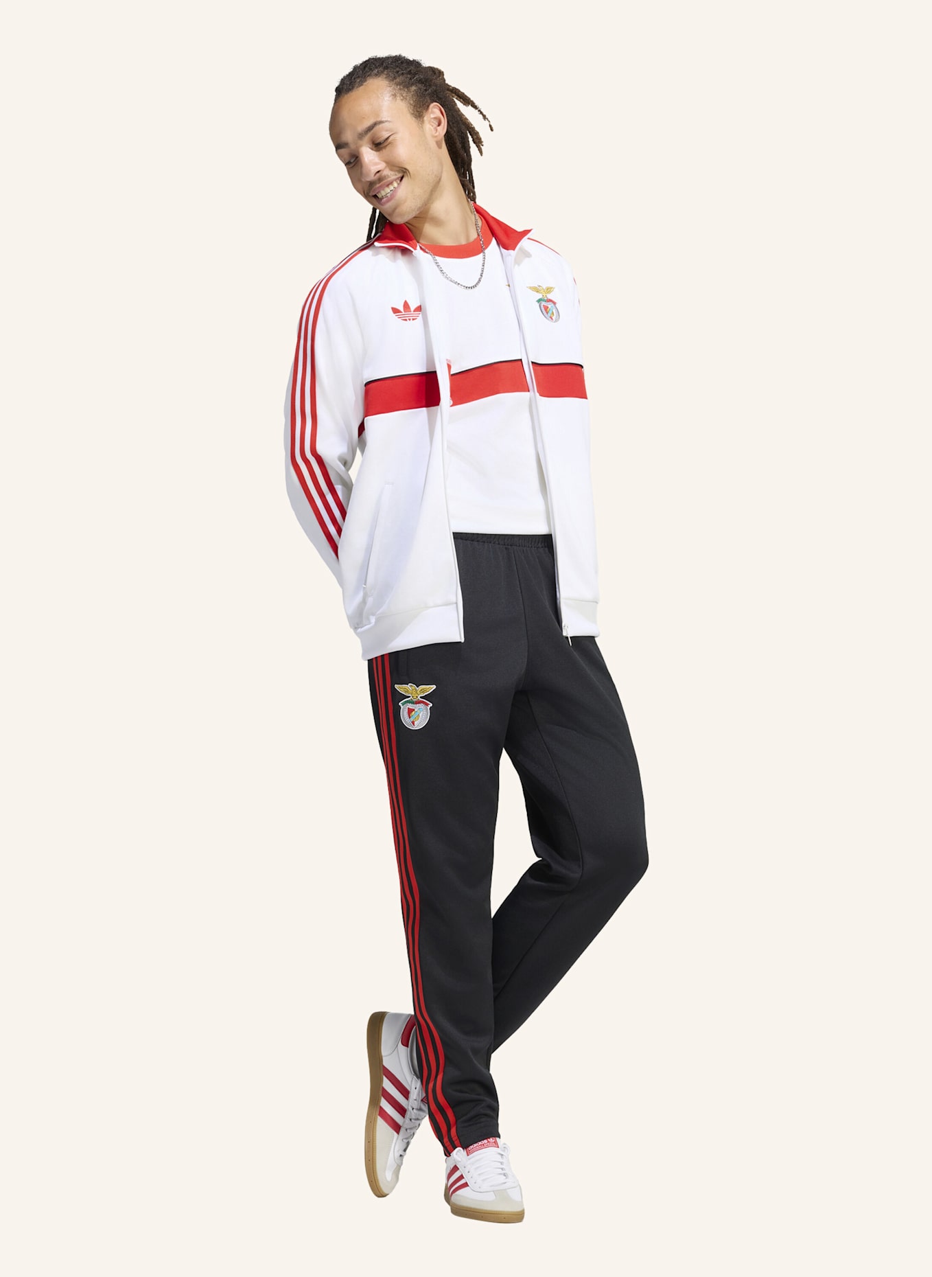 adidas BENFICA LISSABON ORIGINALS JACKE: WEISS