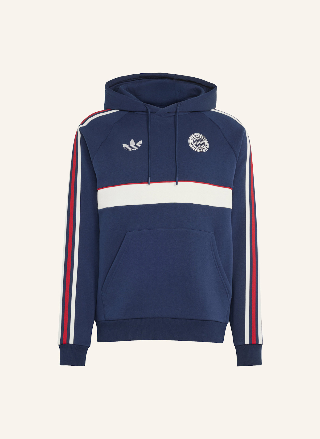 adidas FC BAYERN MÜNCHEN OG HOODIE: BLAU/ WEISS