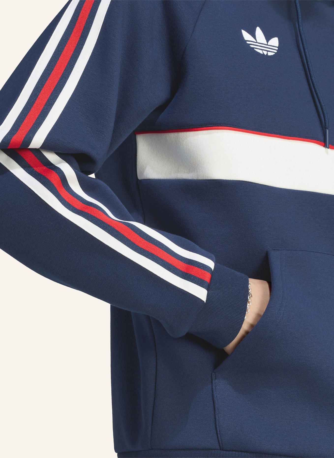 adidas FC BAYERN MÜNCHEN OG HOODIE: BLAU/ WEISS