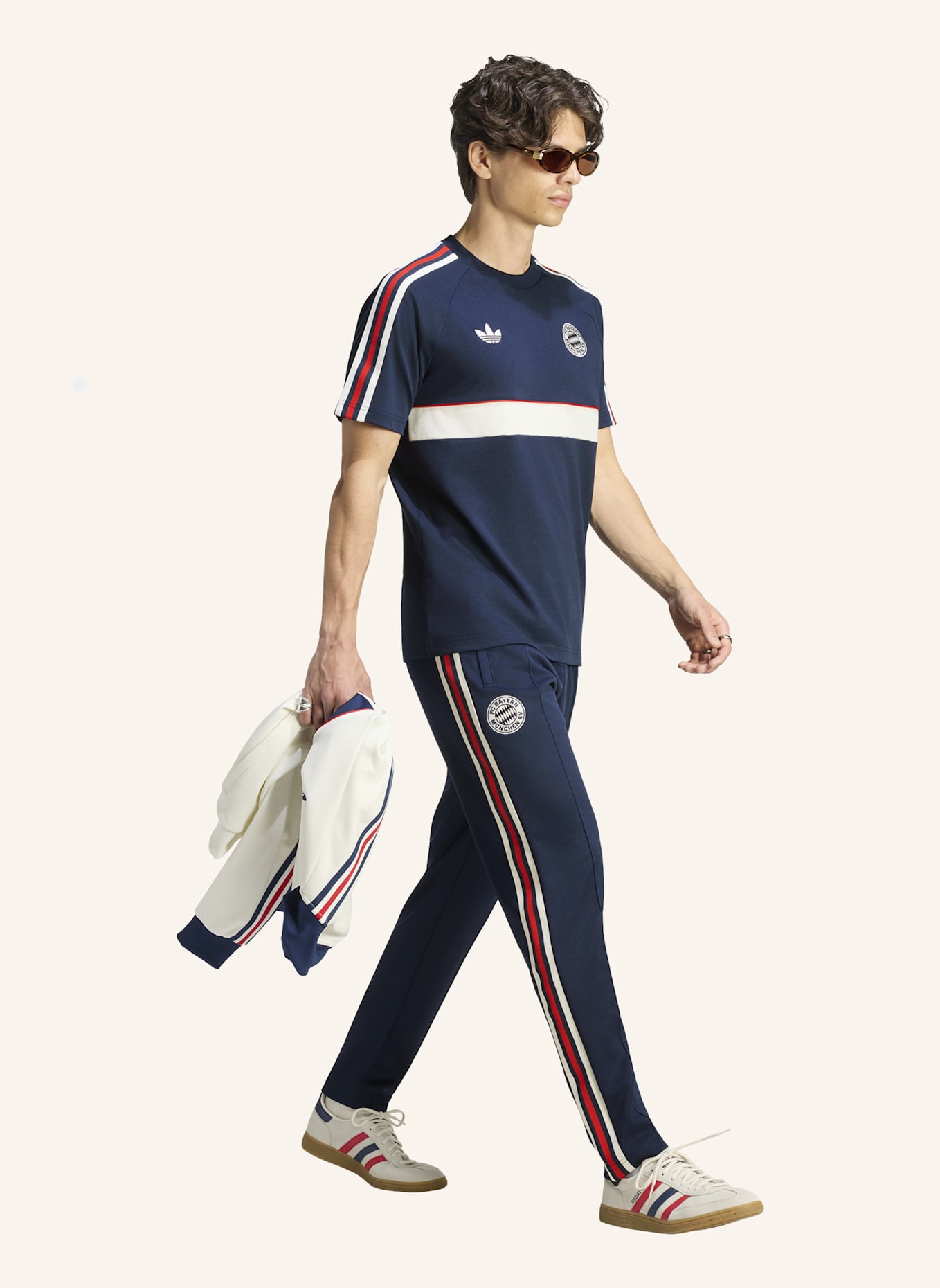 adidas FC BAYERN MÜNCHEN OG T-SHIRT: BLAU/ WEISS
