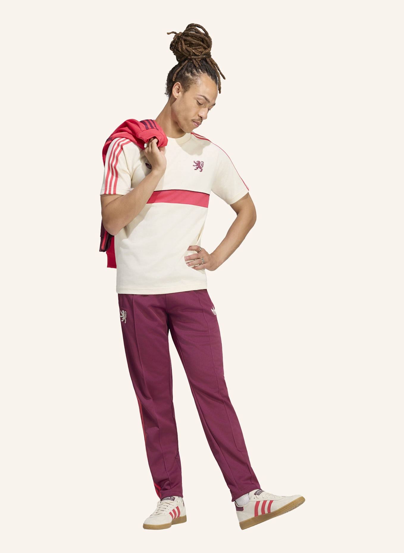 adidas OLYMPIQUE LYON ORIGINALS TRAININGSHOSE: ROT