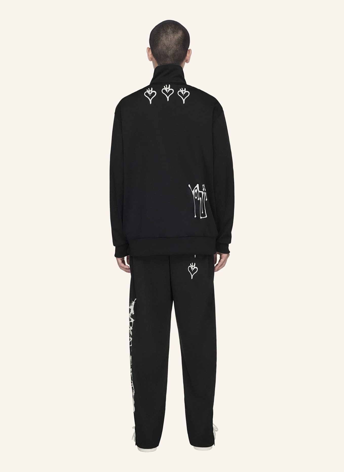 Y-3 Y-3 CHITO GRAFIK TRAININGSHOSE: SCHWARZ