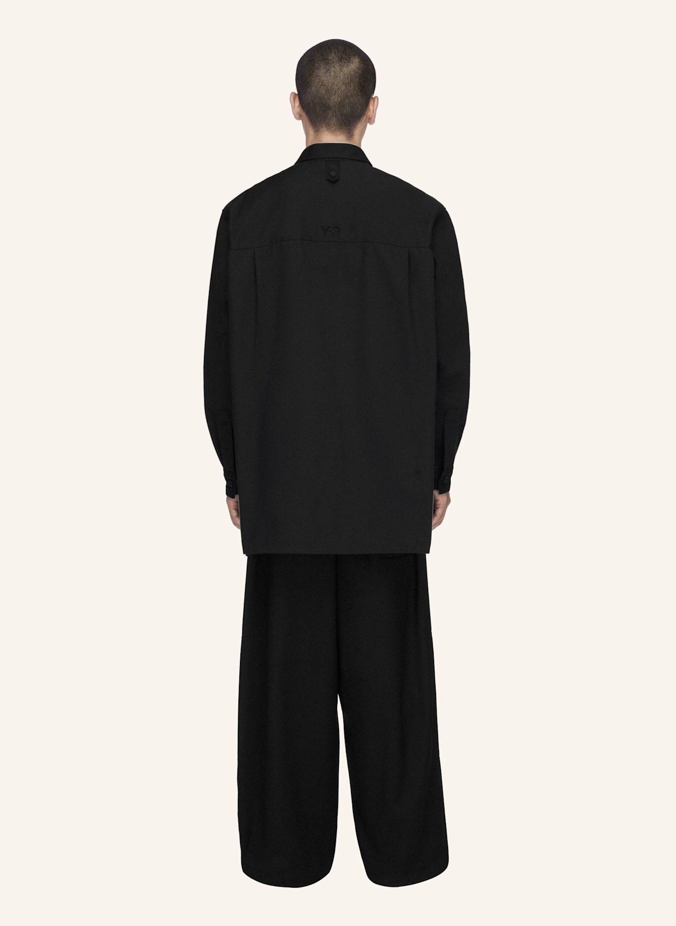 Y-3 Y-3 UTILITY HEMDJACKE, TWILL: SCHWARZ
