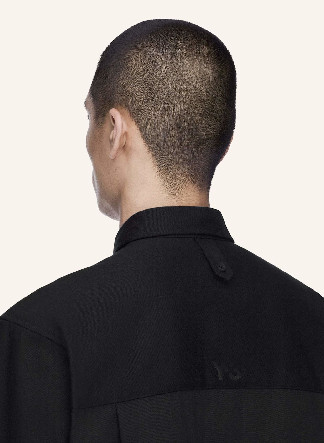 Y-3 Y-3 UTILITY HEMDJACKE, TWILL: SCHWARZ