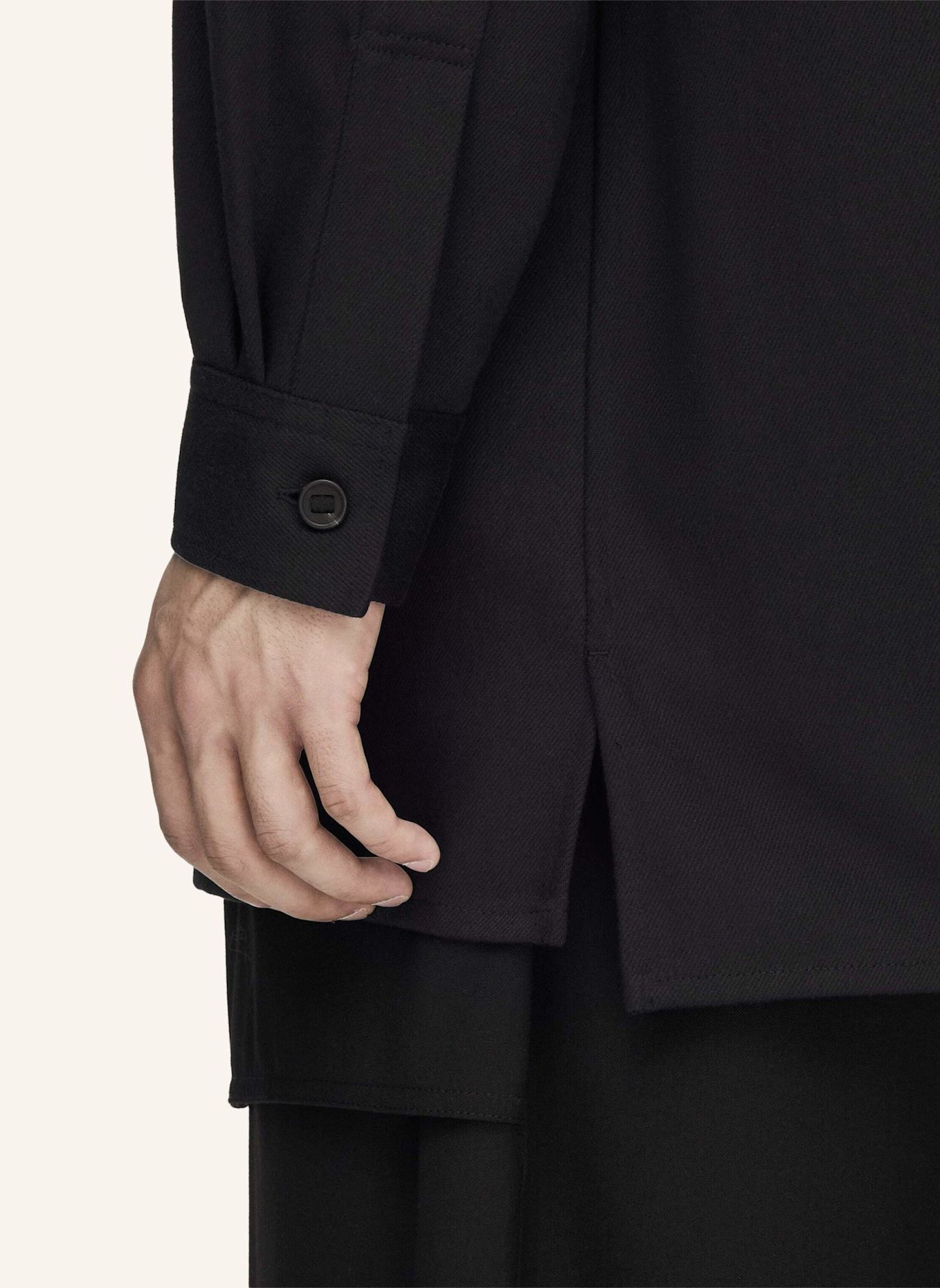 Y-3 Y-3 UTILITY HEMDJACKE, TWILL: SCHWARZ