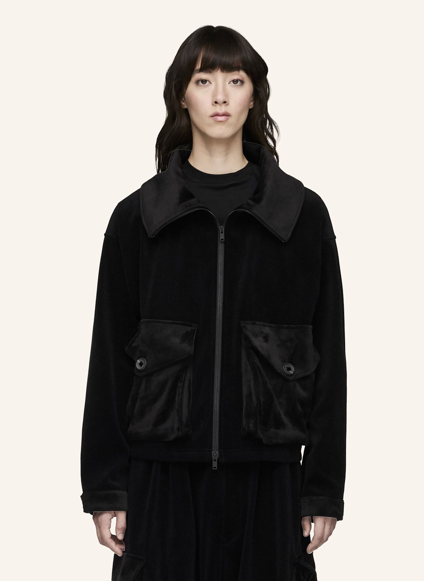 Y-3 Y-3 UTILITY BLOUSONJACKE, SAMT, CORD: SCHWARZ