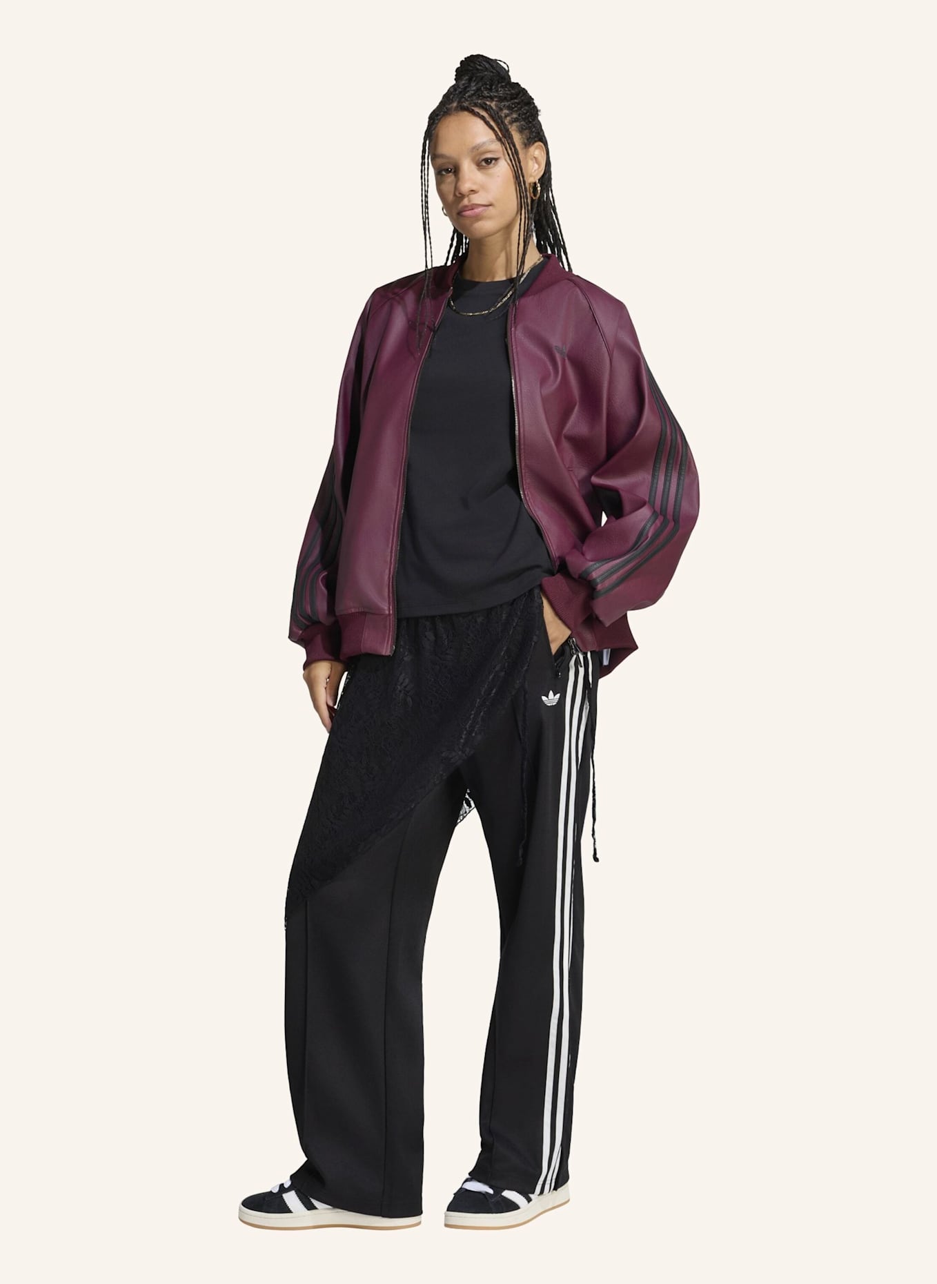adidas Originals 2IN1 FIREBIRD LOOSE TRAININGSHOSE, LACE SKIRT: SCHWARZ