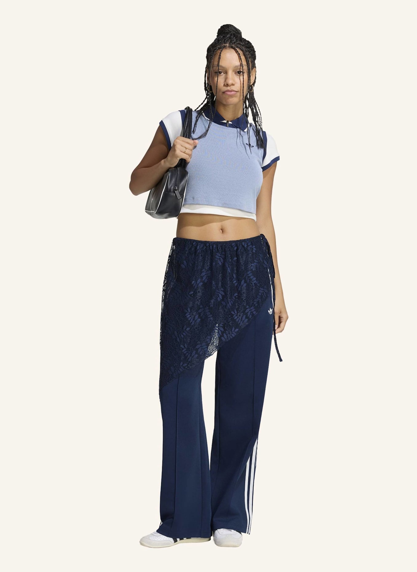 adidas Originals 2IN1 FIREBIRD LOOSE TRAININGSHOSE, LACE SKIRT: BLAU