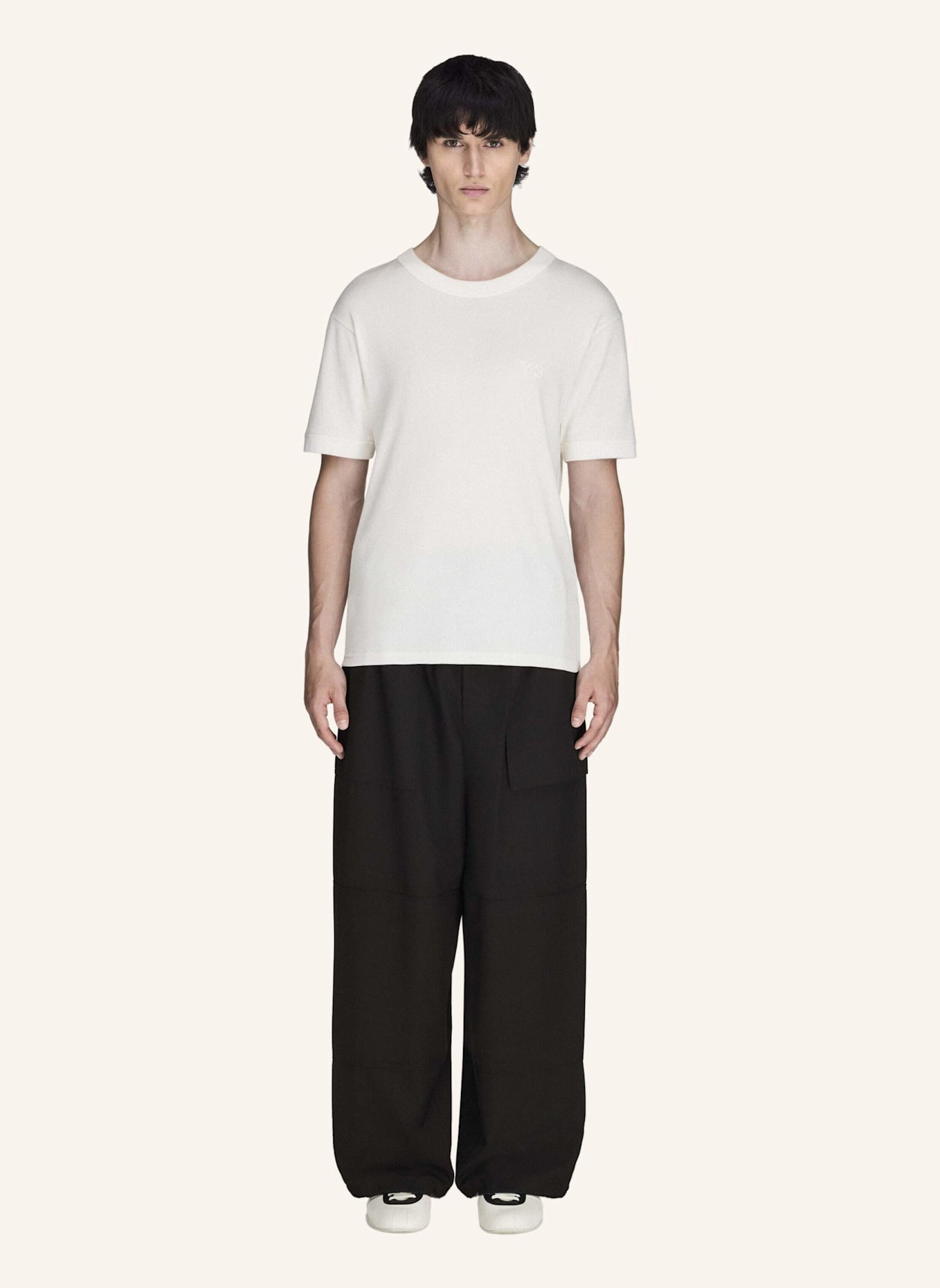 Y-3 Y-3 WEITE HOSE AUS WOLLE: SCHWARZ