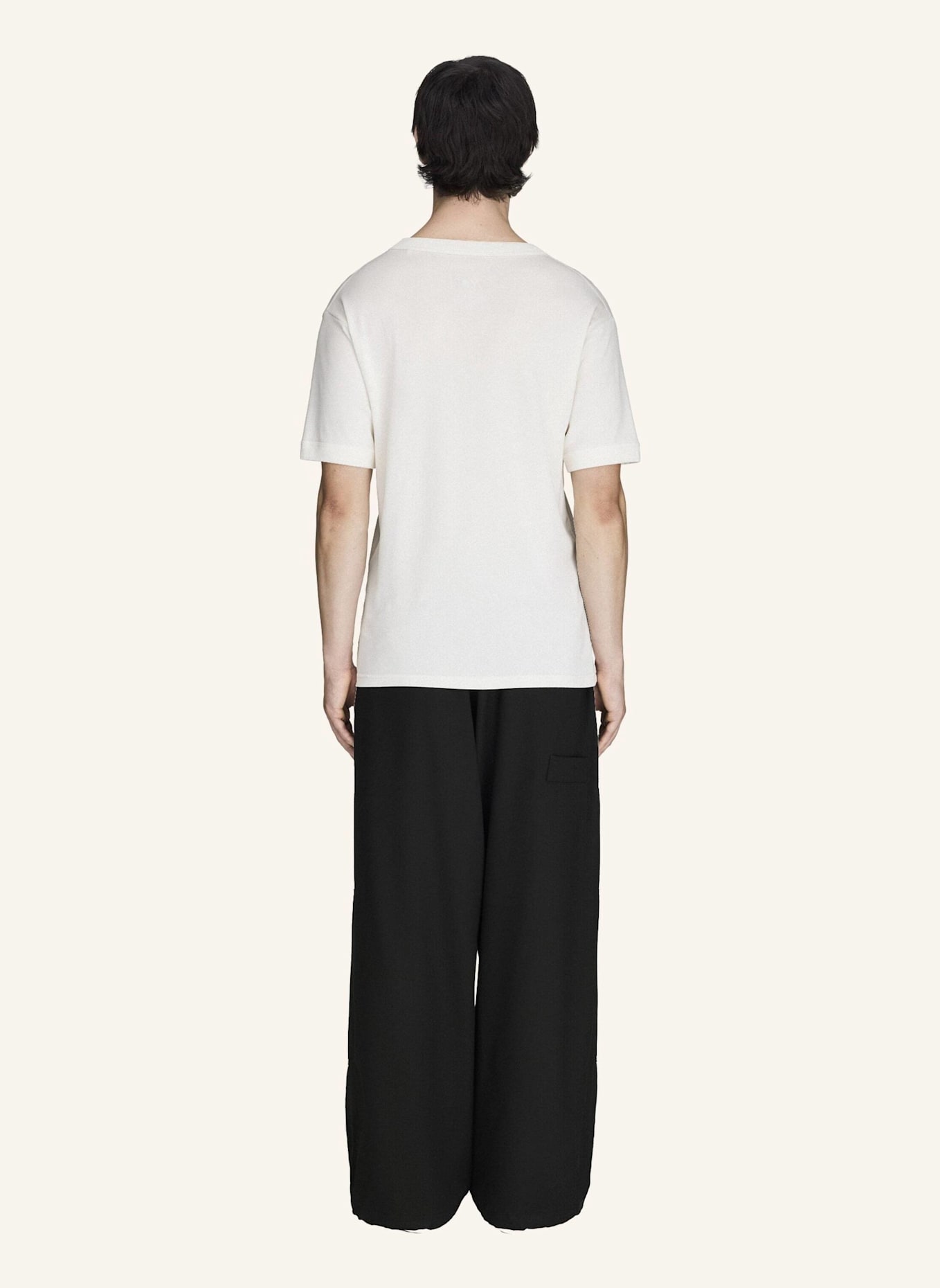 Y-3 Y-3 WEITE HOSE AUS WOLLE: SCHWARZ