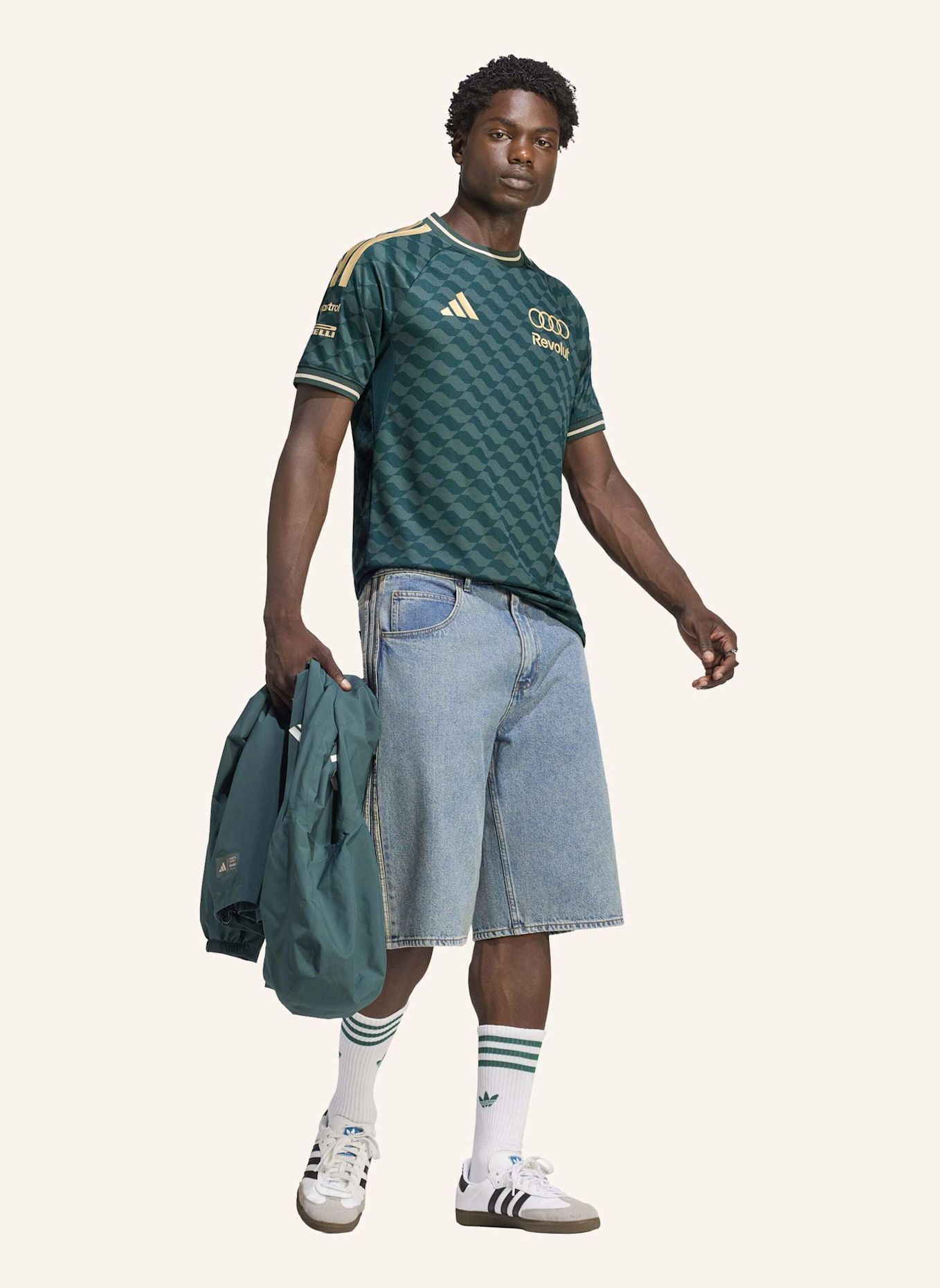 adidas AUDI REVOLUT F1 TEAM 2026 SAMPA SOUL AUTHENTIC FAHRER T-SHIRT: GRÜN
