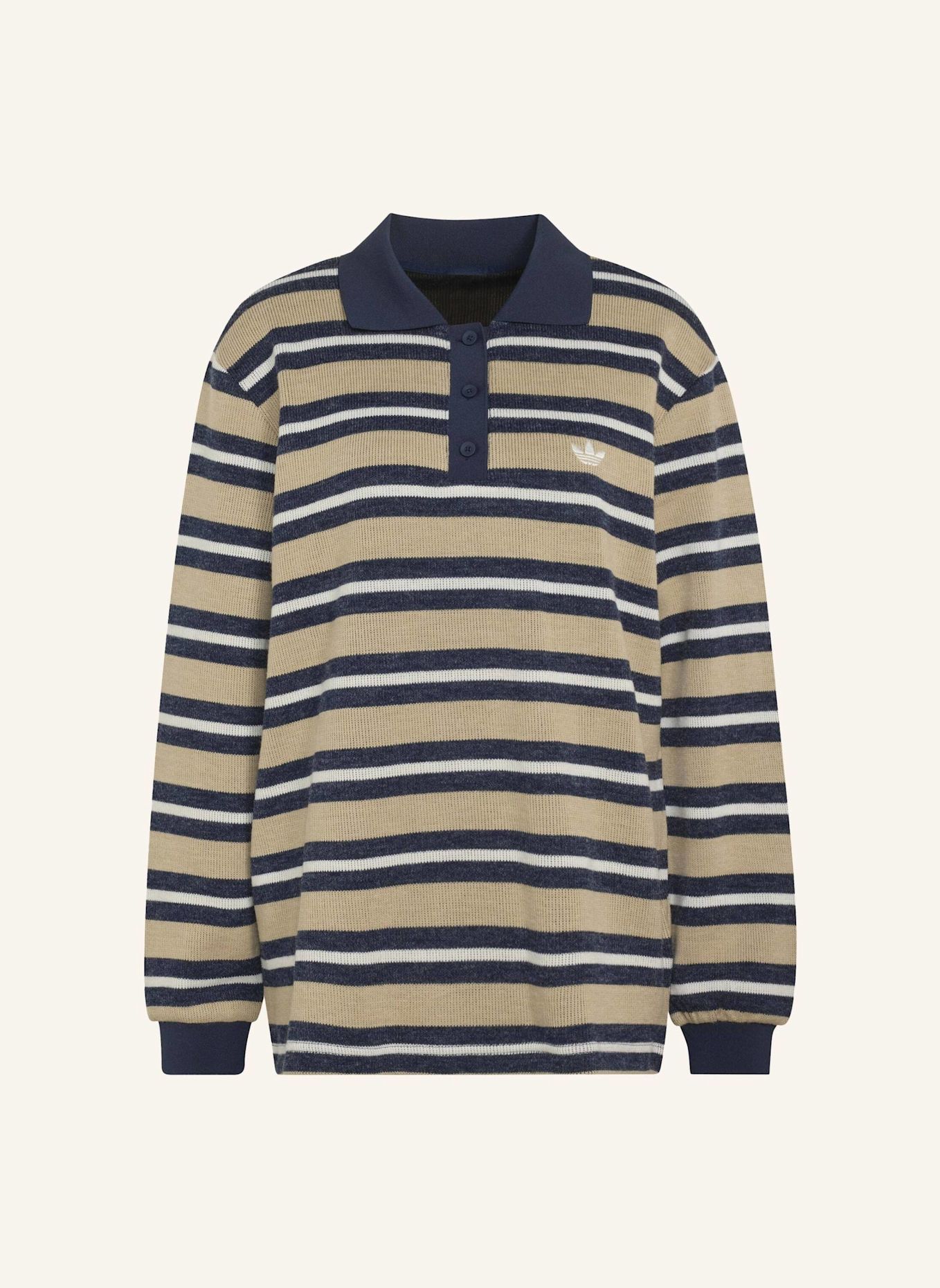 adidas Originals Strick-Poloshirt STRIPED: BEIGE